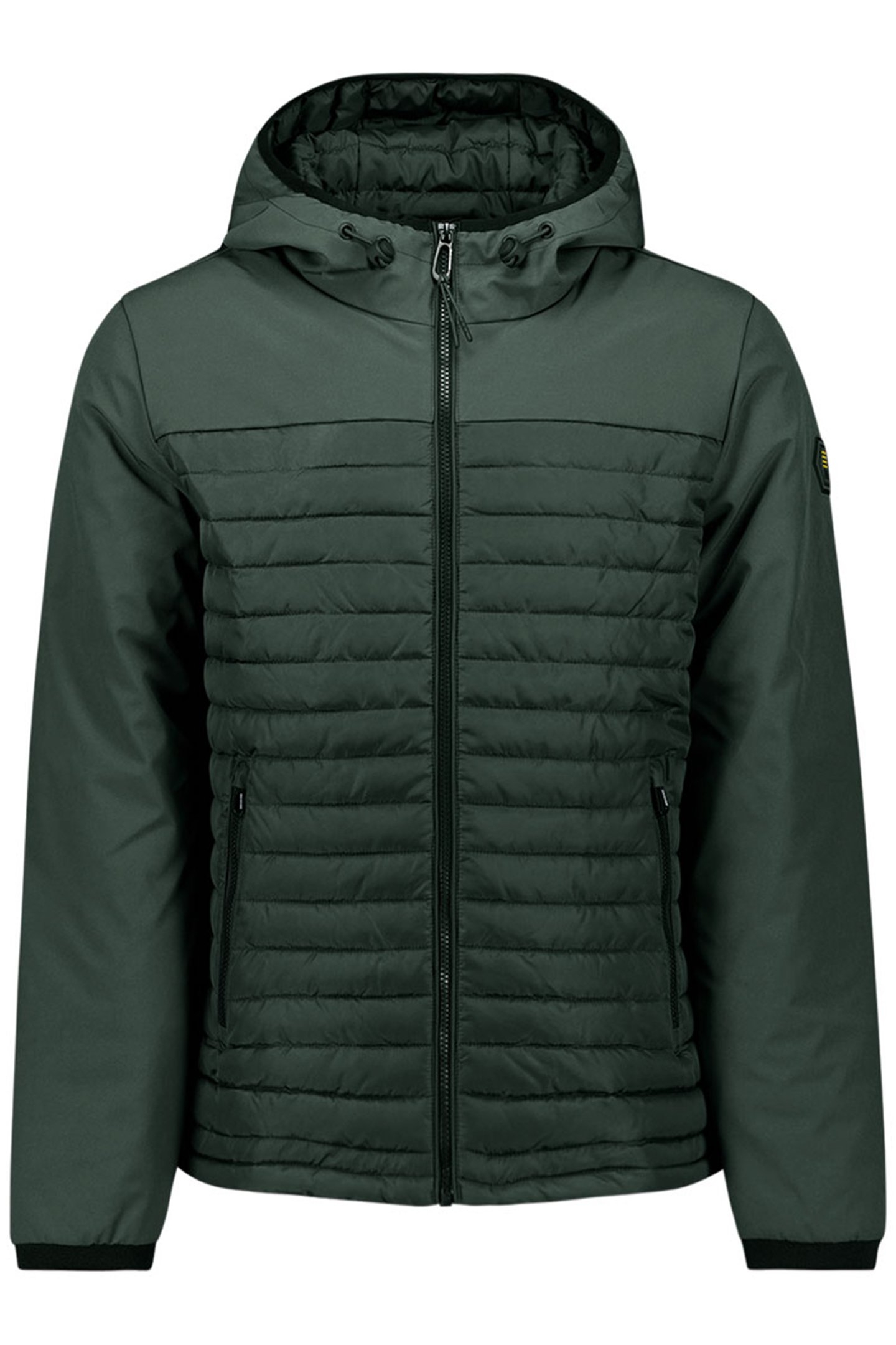 JACKET SHORT FIT HOODED PADDED DARK STEEL 1