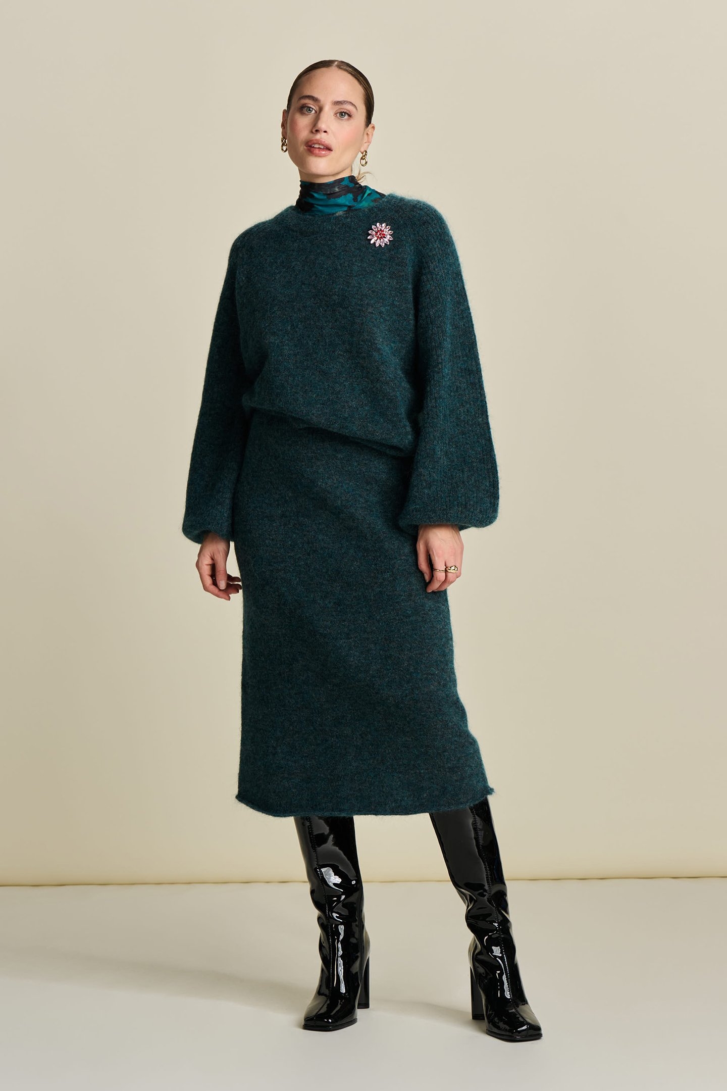 SKIRT - TEAL GREEN 1