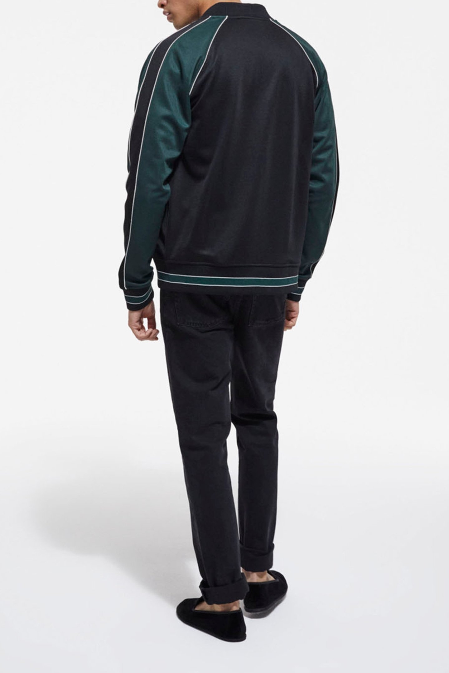 ZIP-UP SWEATSHIRT WITH RAGLAN SLEEVES VERT BOUTEILLE 2