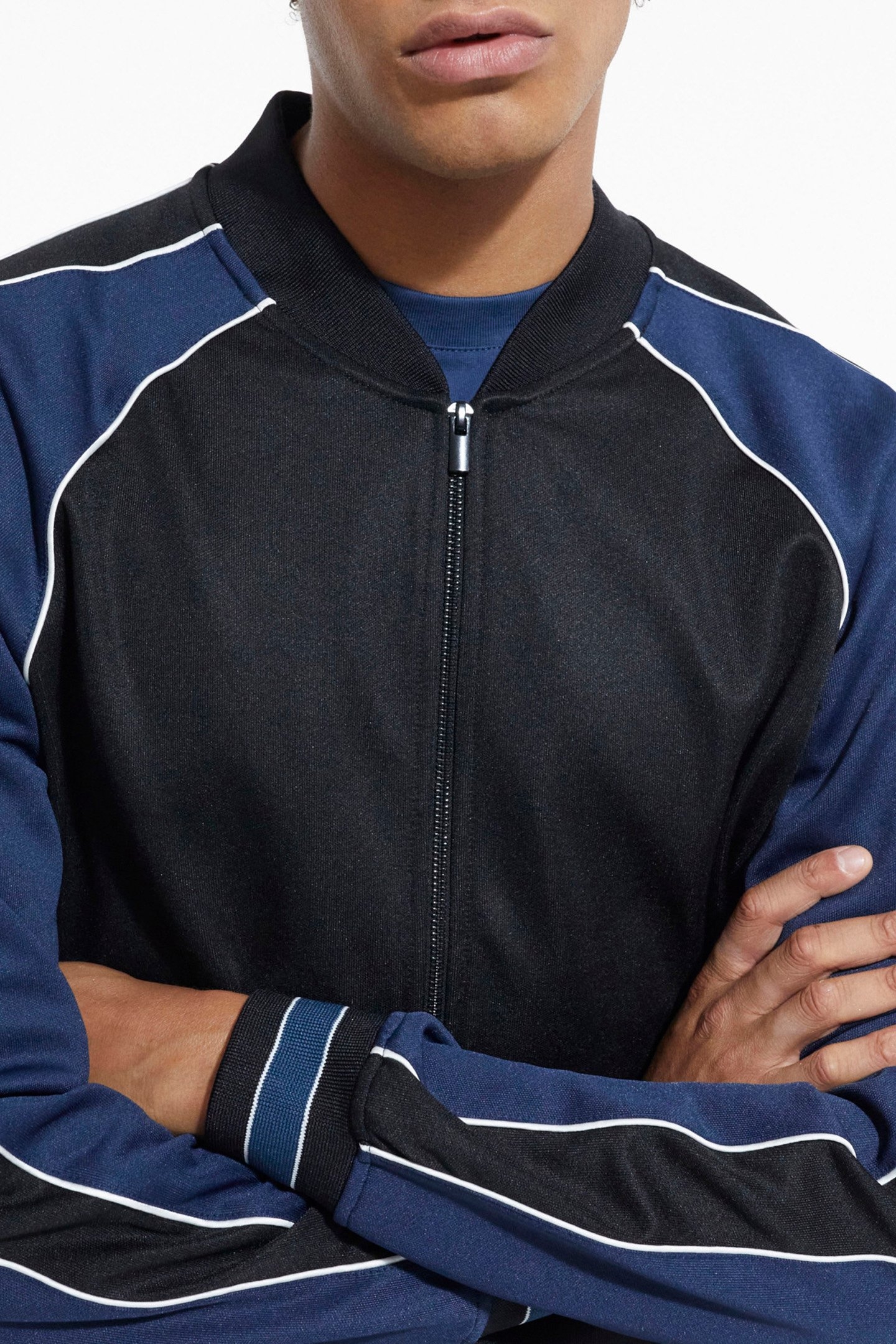 ZIP-UP SWEATSHIRT WITH RAGLAN SLEEVES NAVY 6