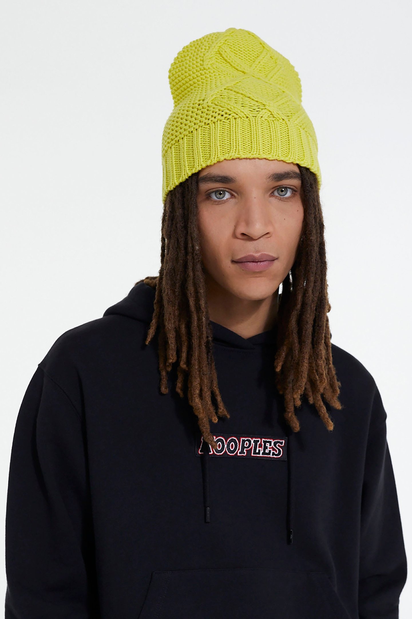 CABLE WOOL HAT YELLOW 2