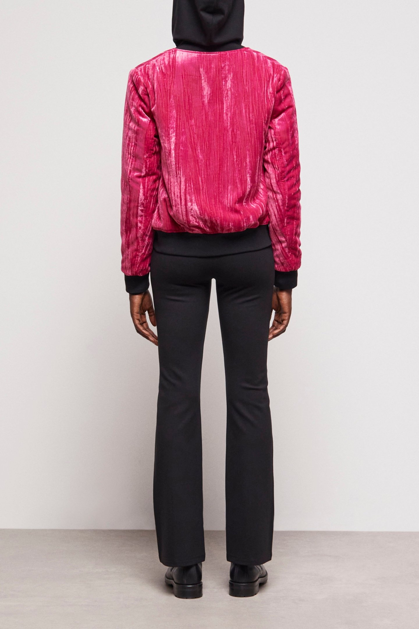 CRINKLE VELVET JACKET PINK 3