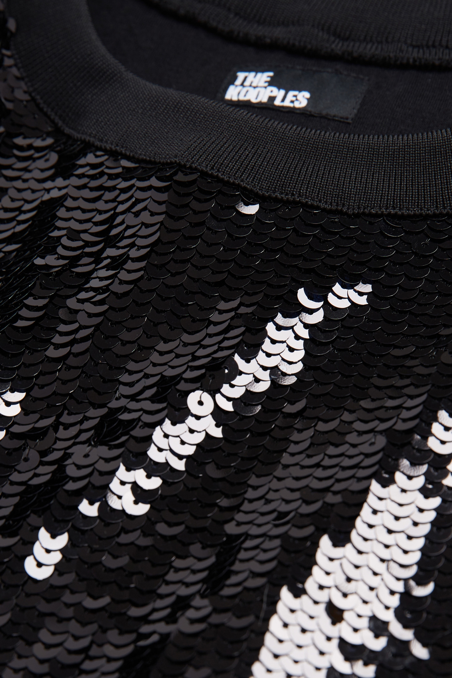 SHORT DRESS DECORATED WITH SEQUINS BLACK 2