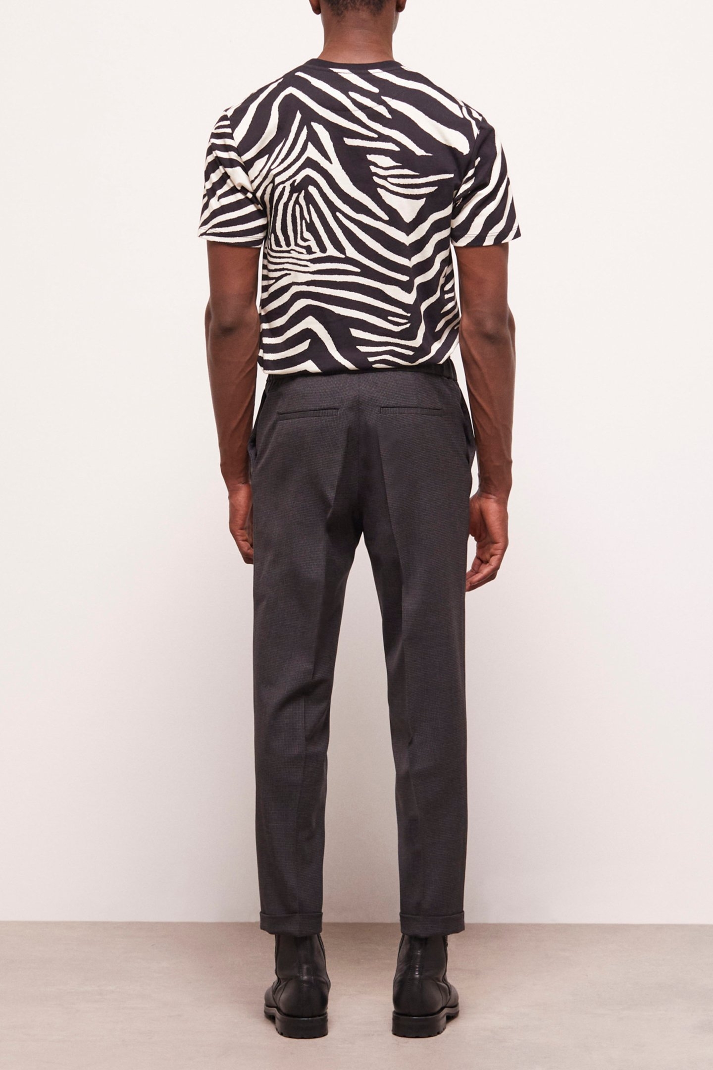 PANTALON COSTUME FIT BLACK GREY 2