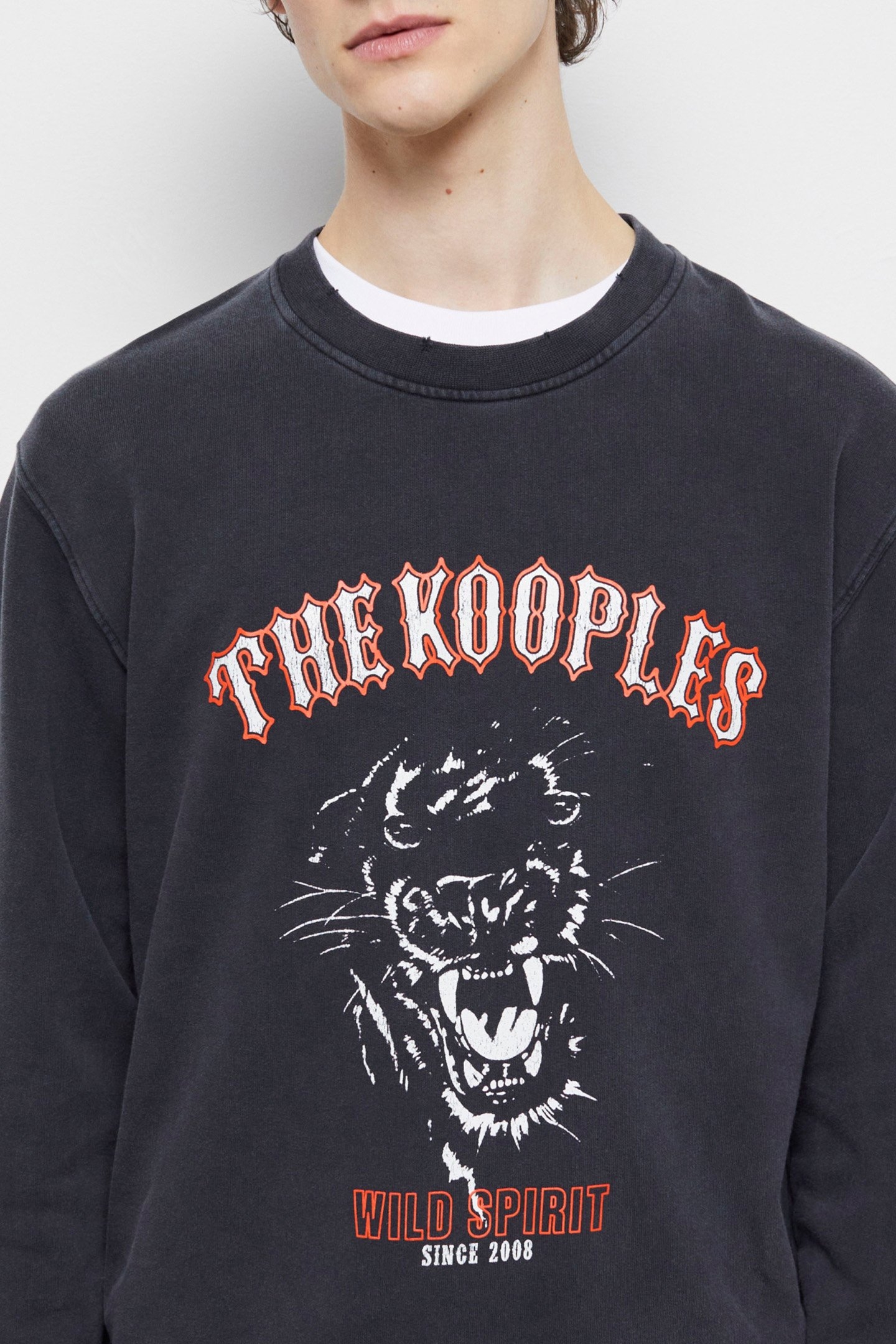 SWEAT WILD SPIRIT PANTHERE BLACK WASHED 5