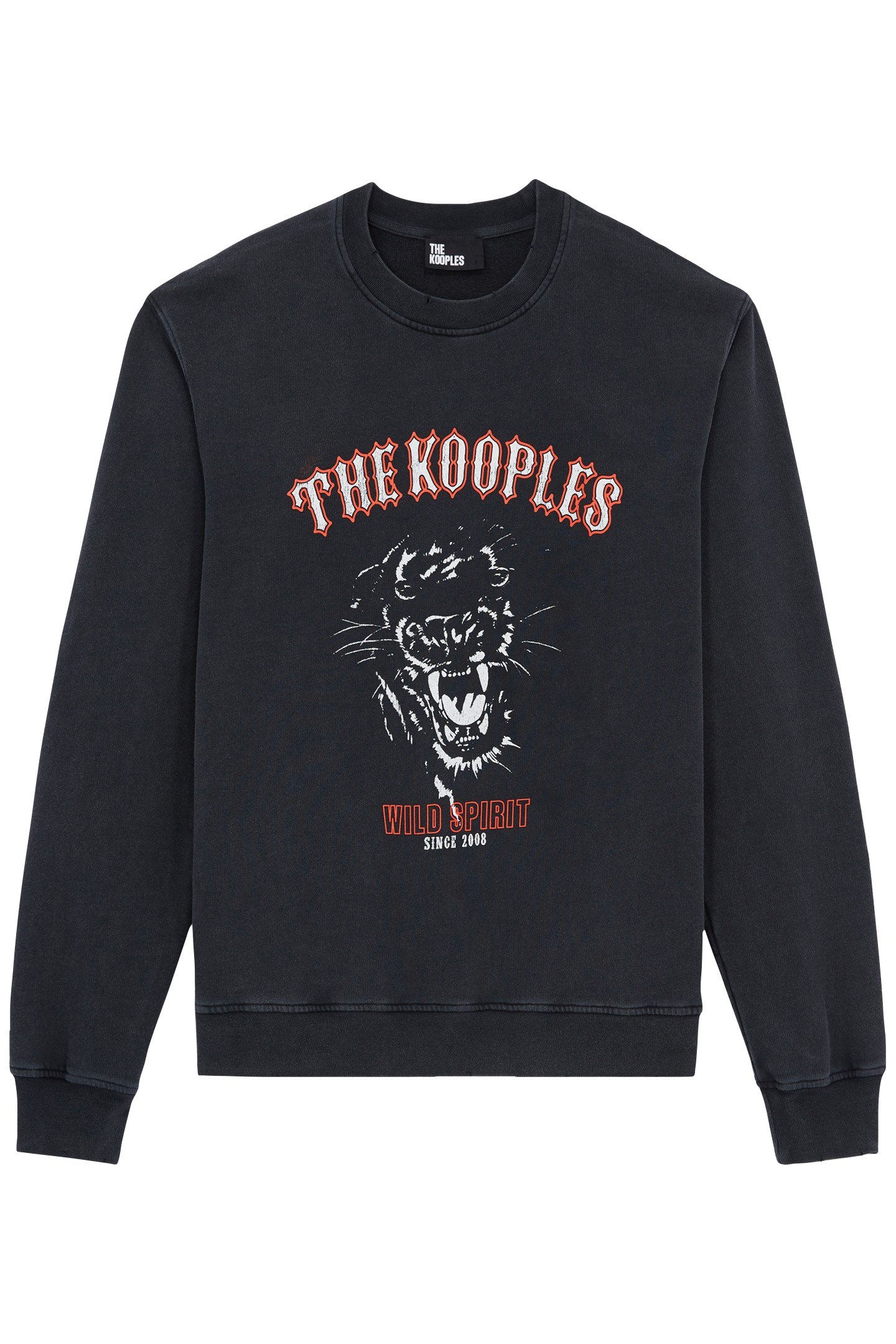 SWEAT WILD SPIRIT PANTHERE BLACK WASHED 4