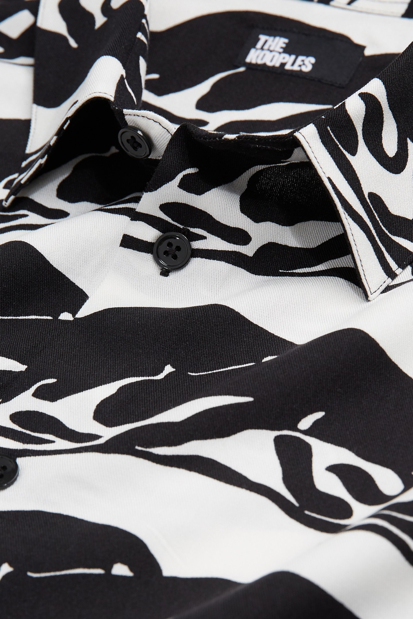 PRINTED CLASSIC COLLAR SHIRT BLACK/WHITE 2
