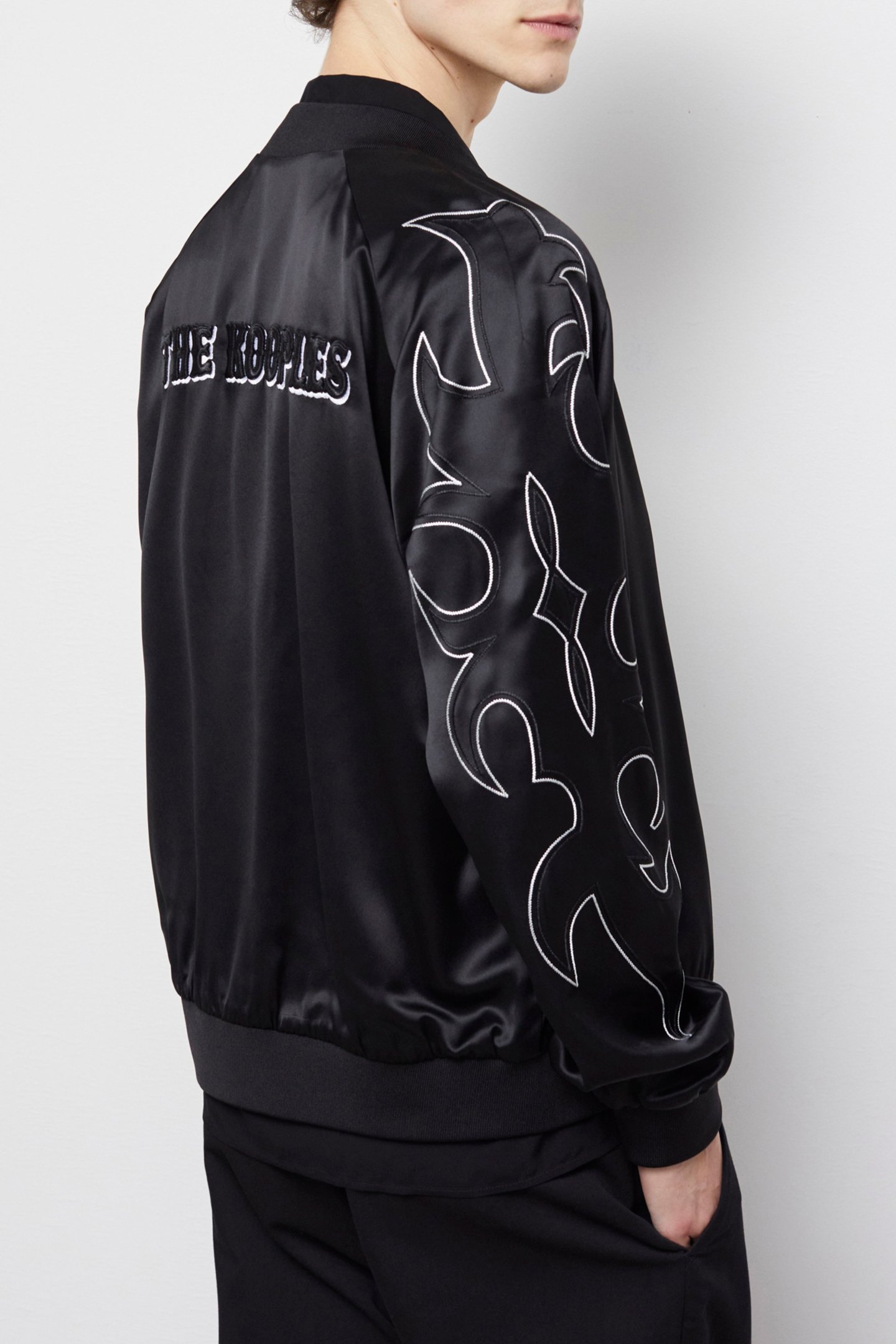 JACKET WITH RIBBED EDGES BLACK 5