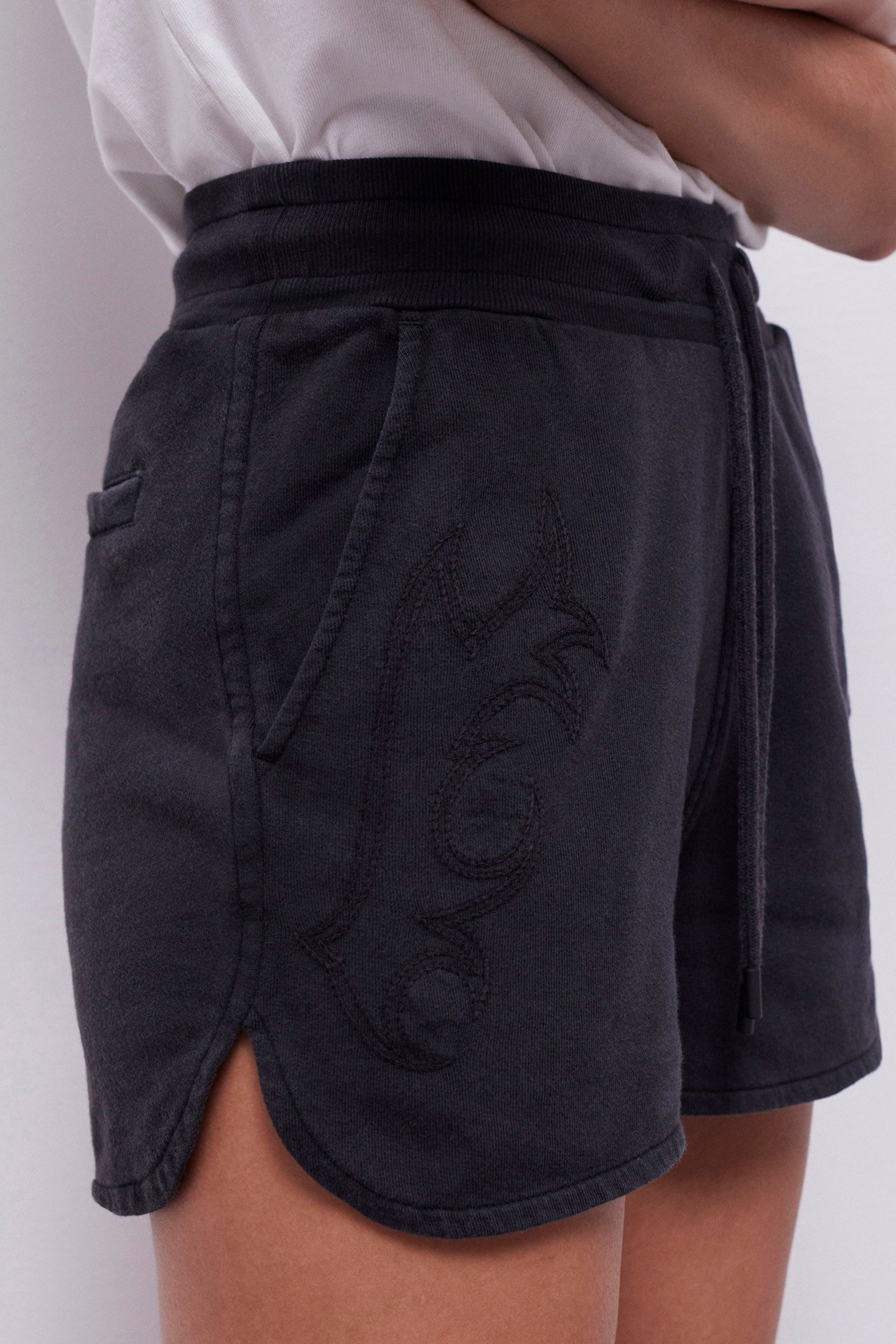 SHORT WESTERN BLACK WASHED 6