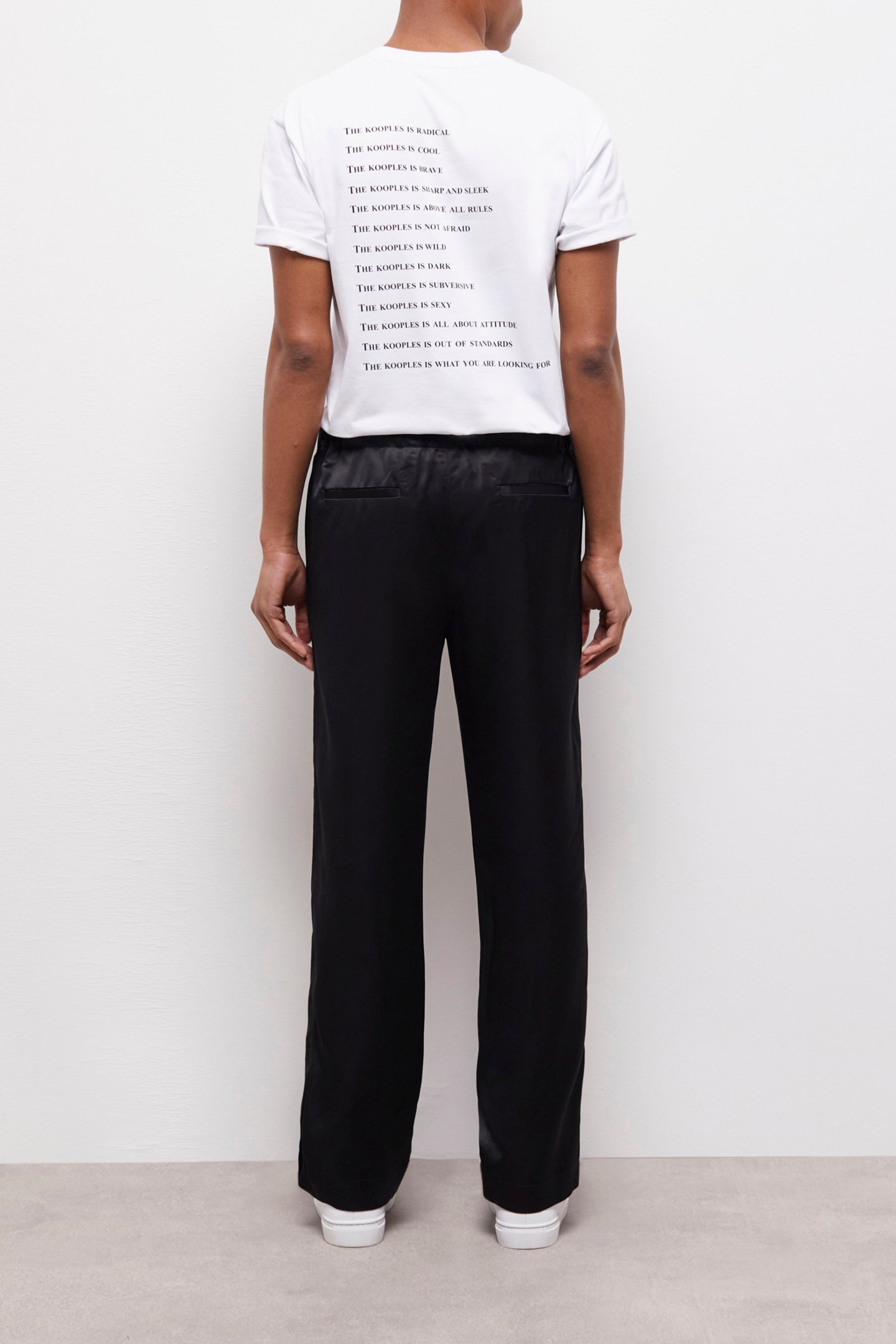 ELASTIC WAIST PANTS BLACK 2