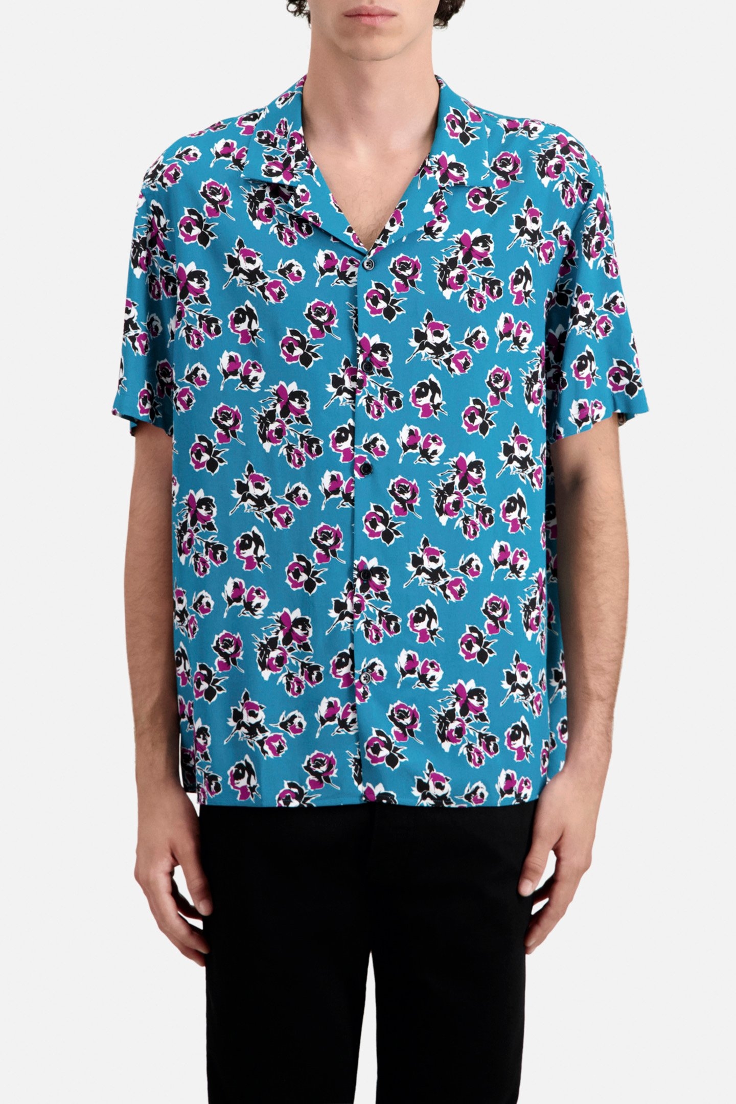 WAKO SHORT-SLEEVED SHIRT PINK-BLUE 1