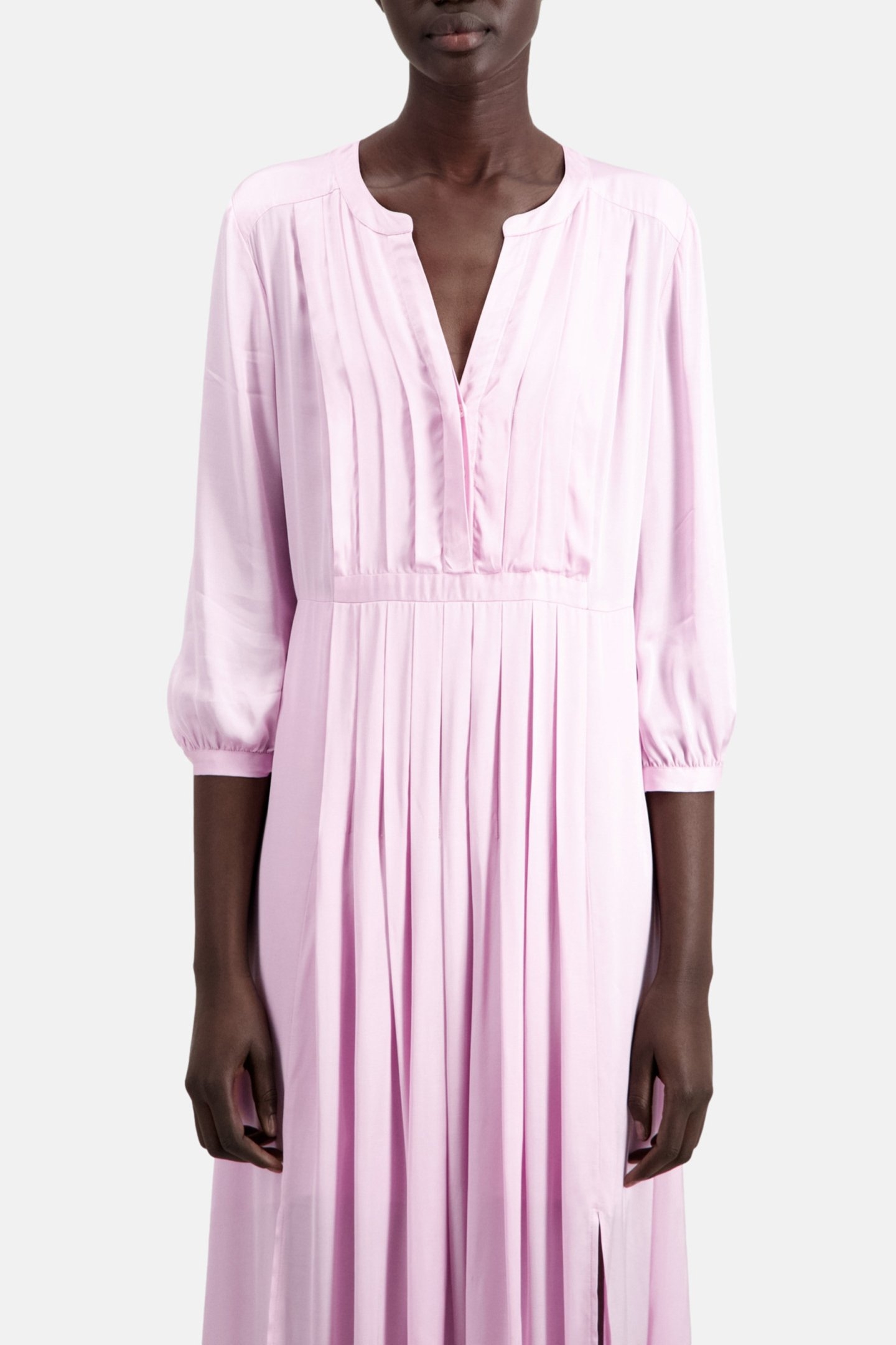 LONG PLEATED DRESS PALE PINK 5