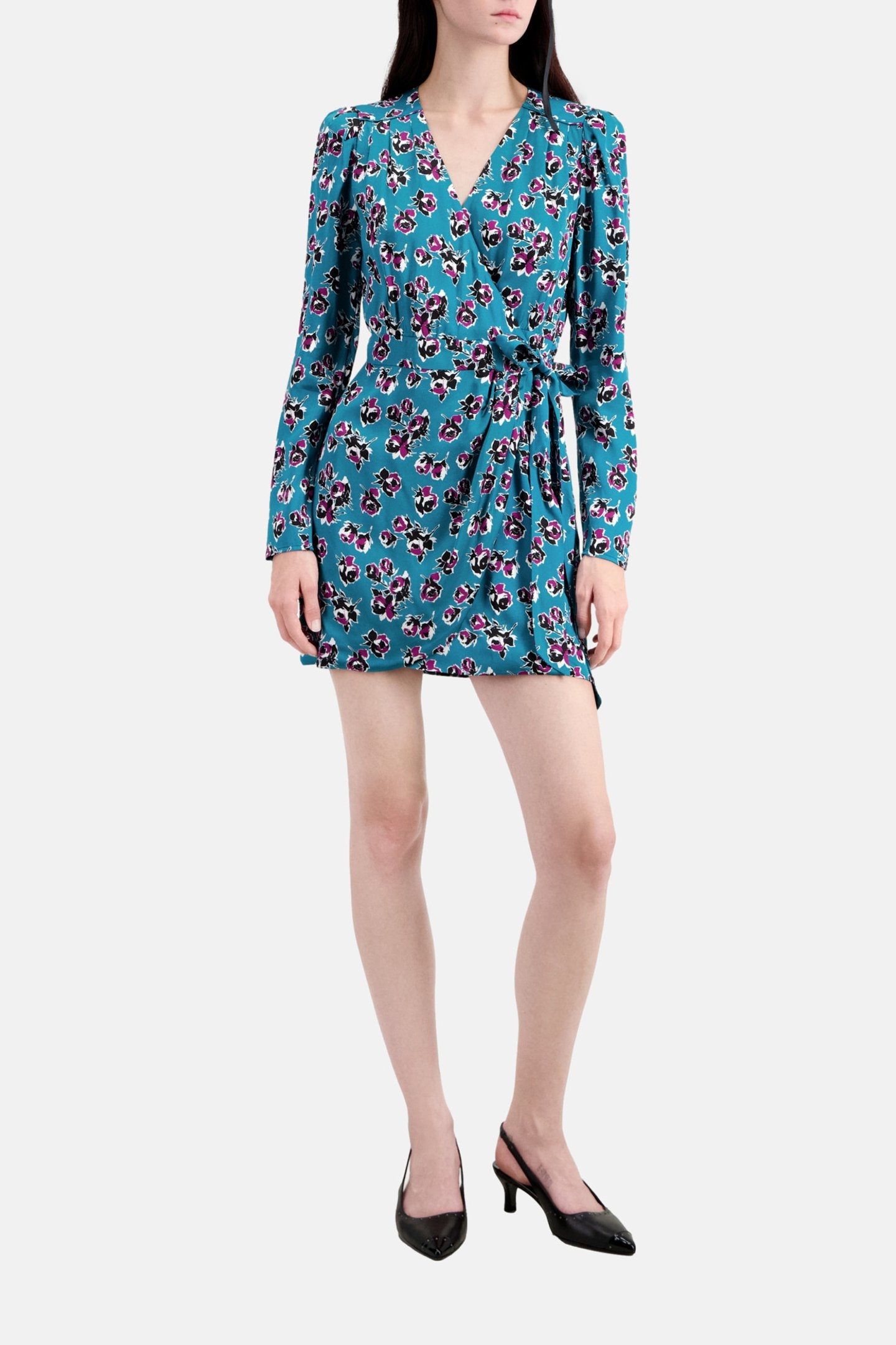 SHORT DRESS WITH LONG SLEEVES PINK-BLUE 5