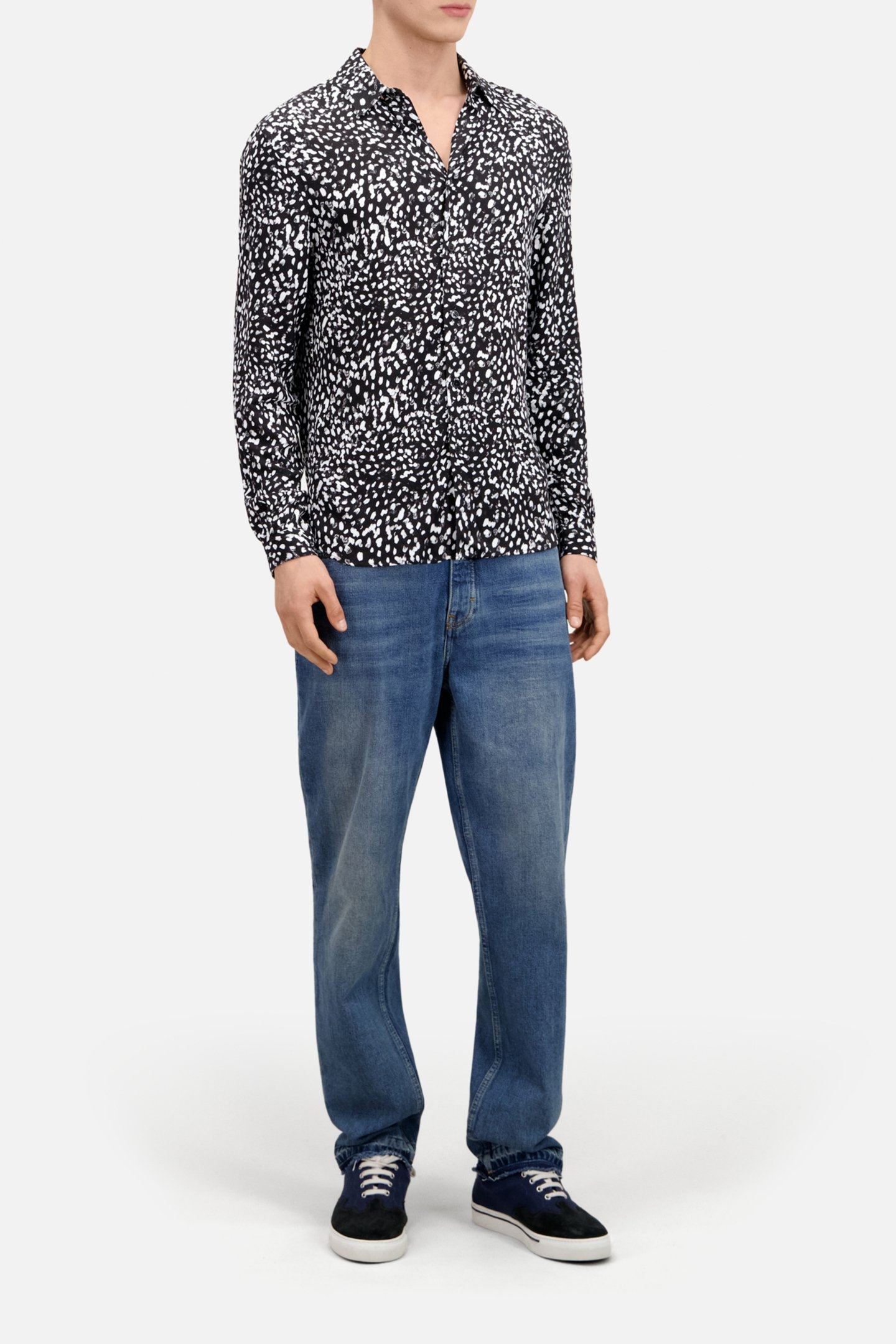 LONG SLEEVE SHIRT BLACK WHITE 5