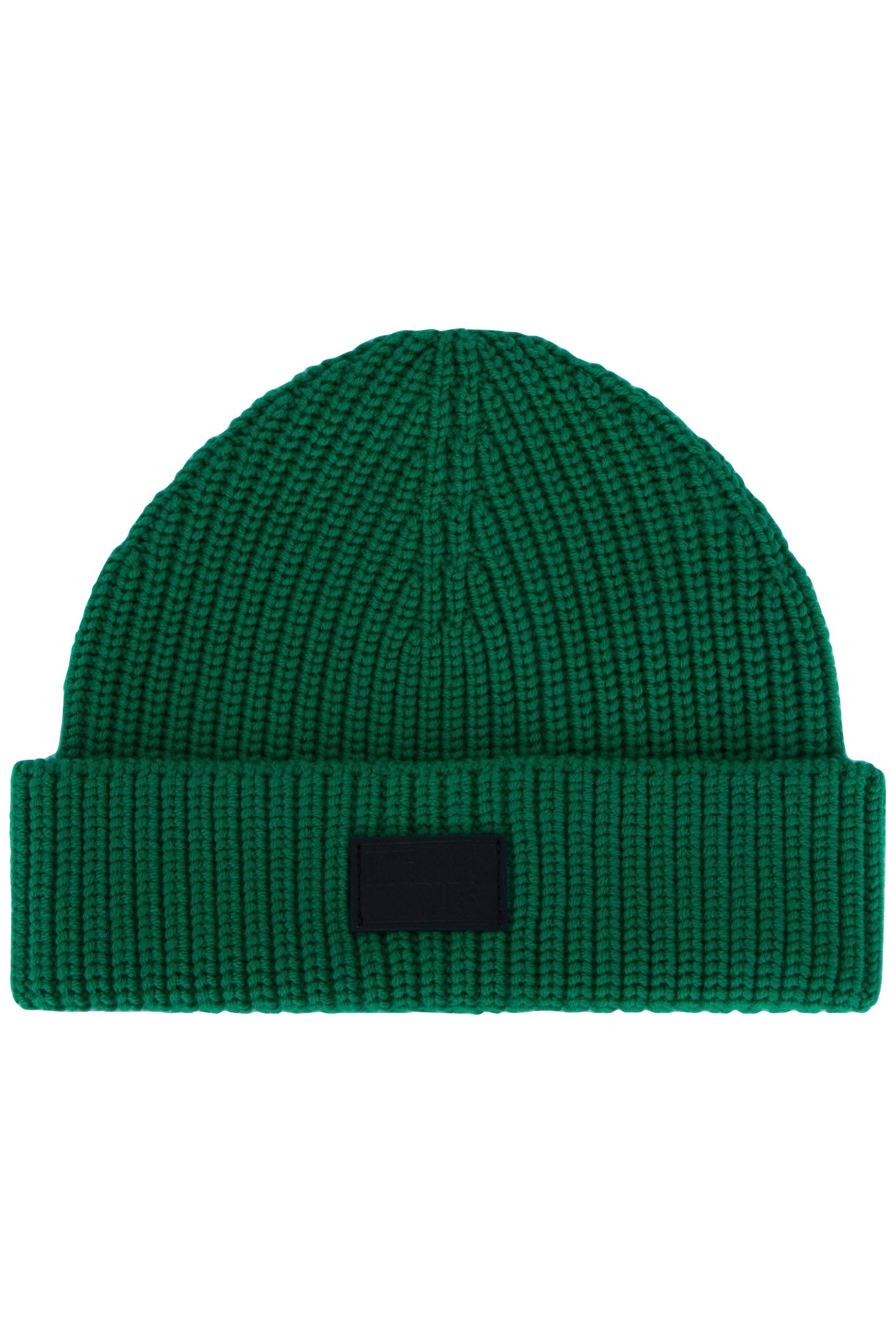 WOOL HAT WITH LEATHER PATCH GREEN 1