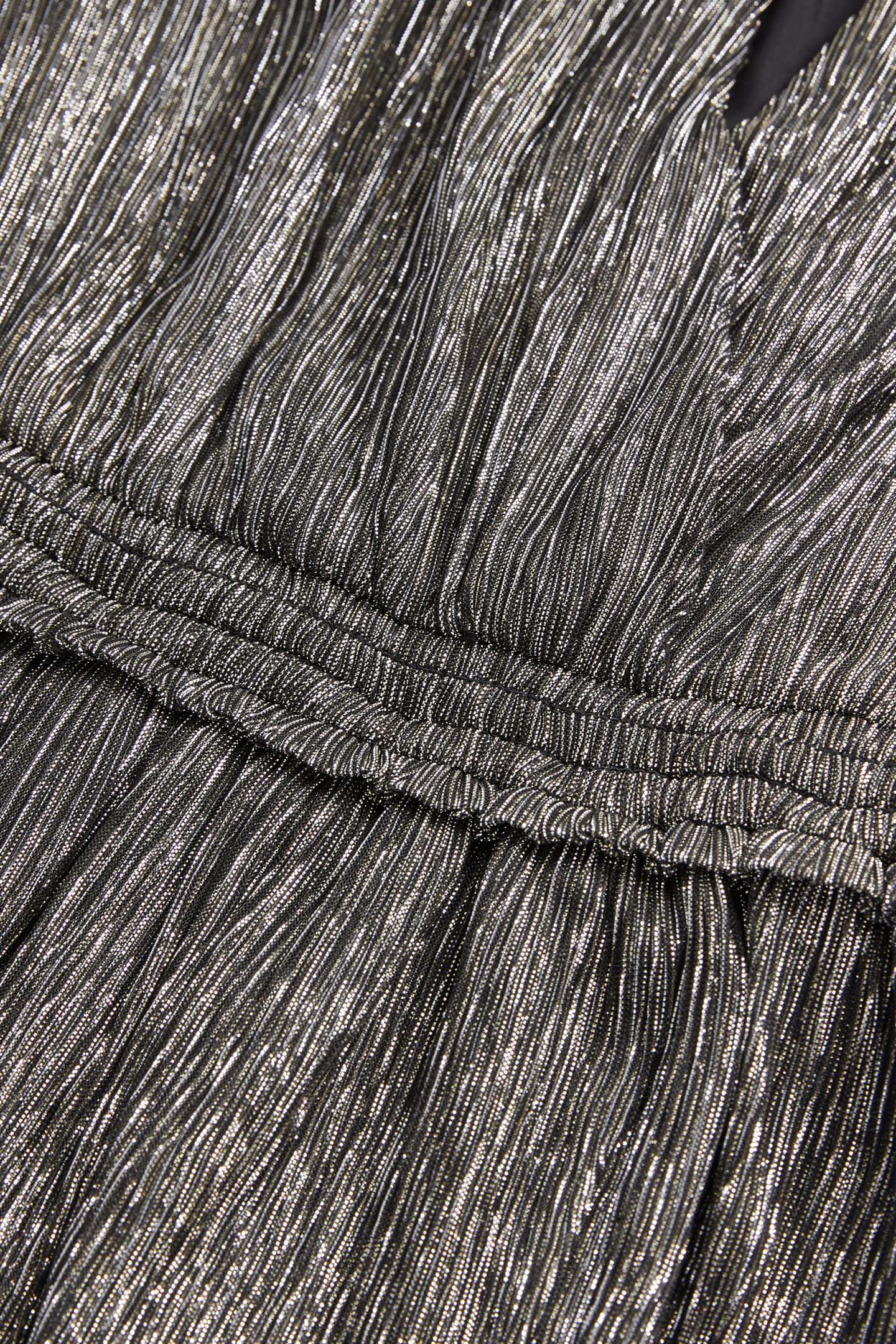 LONG WRAP DRESS WITH 3/4 SLEEVES SILVER 5