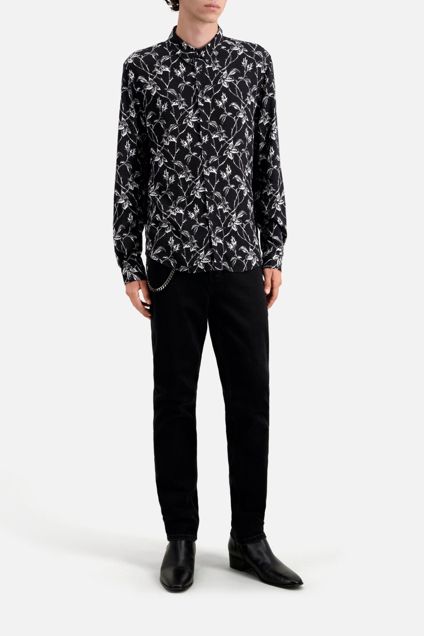 LONG SLEEVE SHIRT BLACK WHITE 5