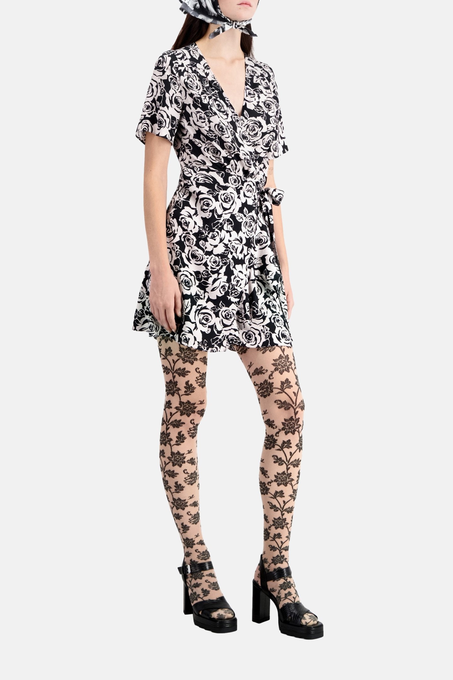 SHORT SLEEVE DRESS BLACK/PINK 5