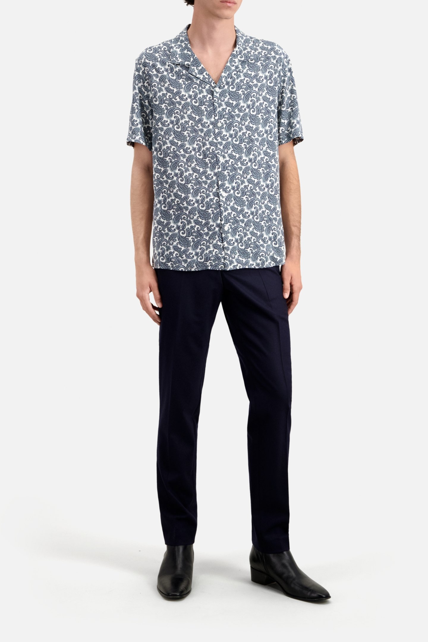 WAKO SHORT-SLEEVED SHIRT WHITE-BLUE 5