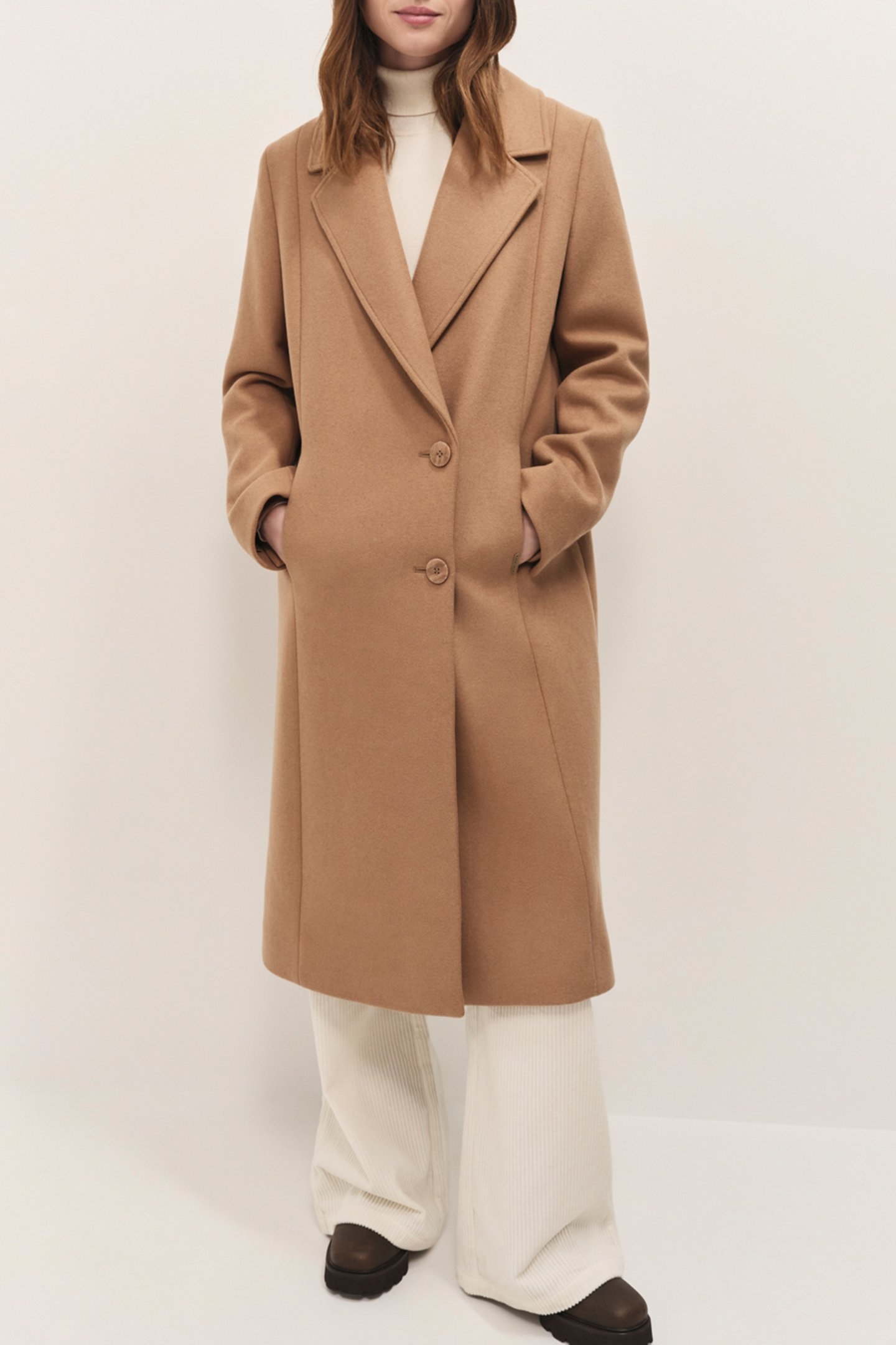 DIMITRI - LONG WOOL COAT WITH WIDE TAILORED COLLAR 1