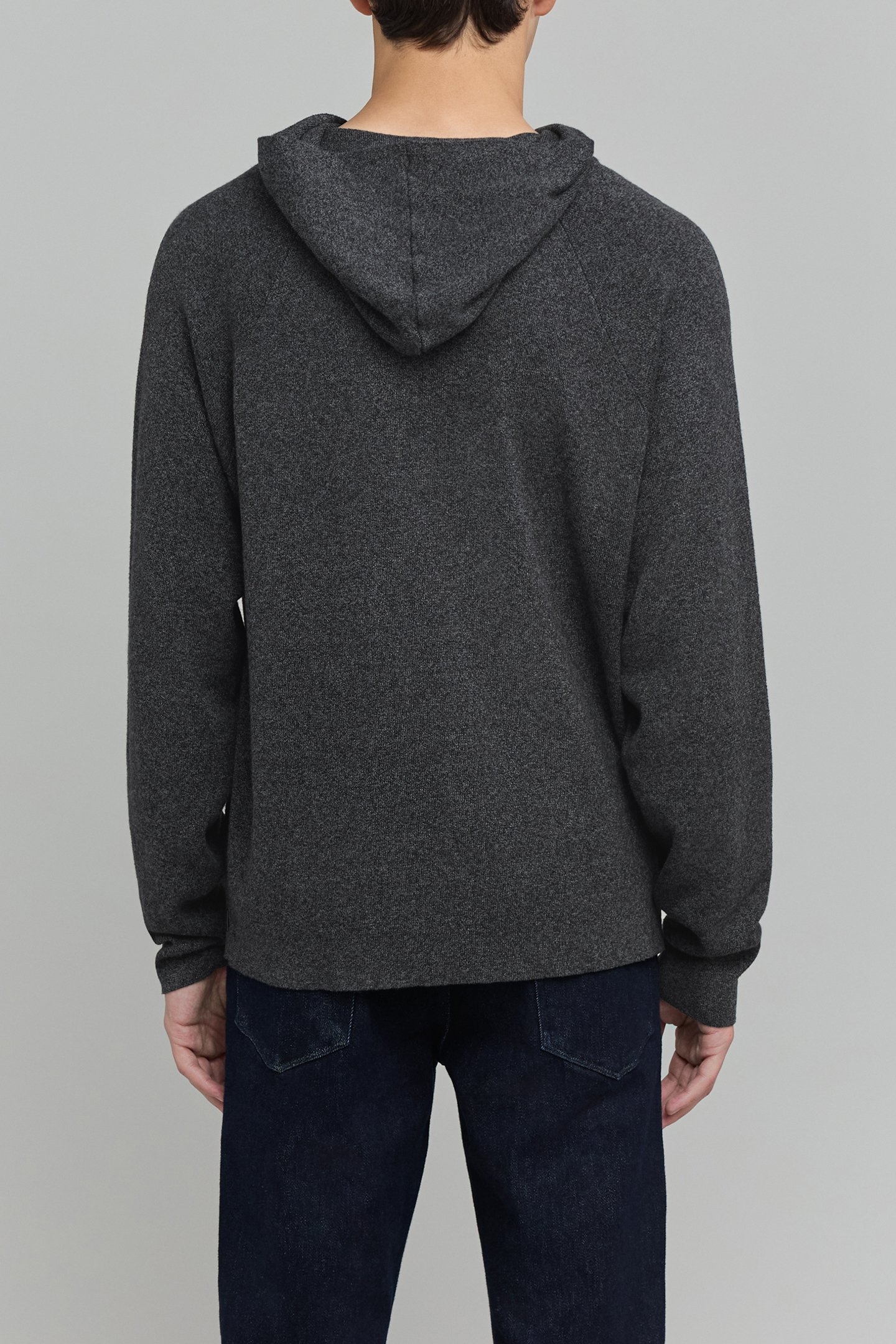DRY FAST HOODED GRAPHITE KNIT SWEATER 2