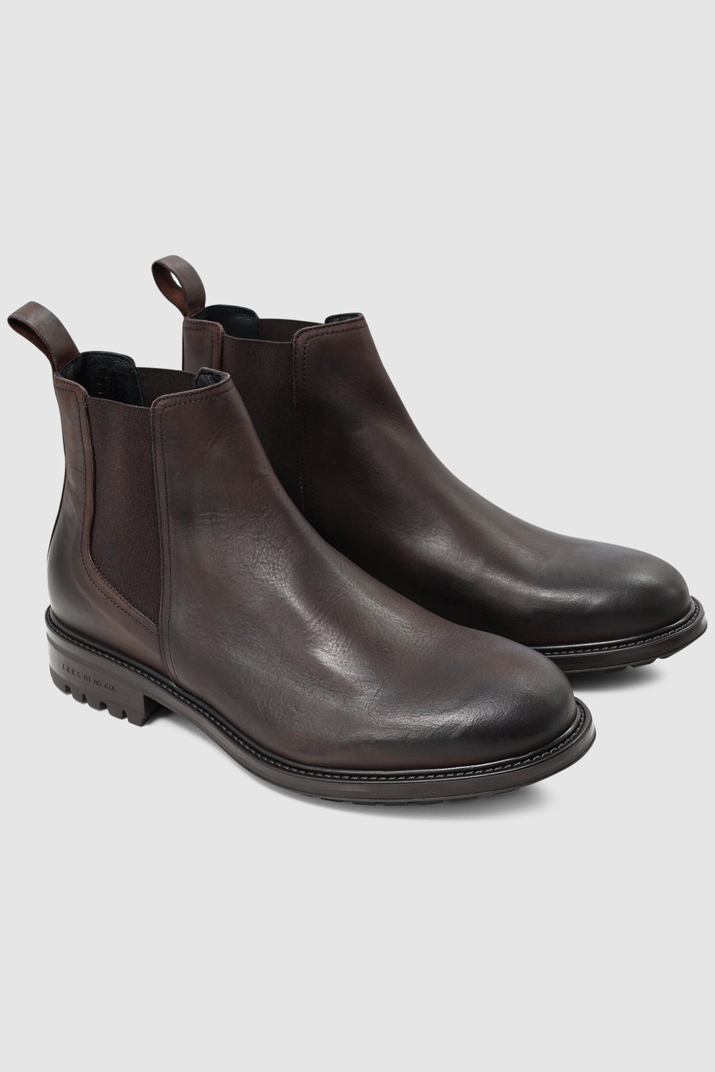 CHELSEA BOOTS BROWN NOTCHED NUBUCK LEATHER HOMME 2
