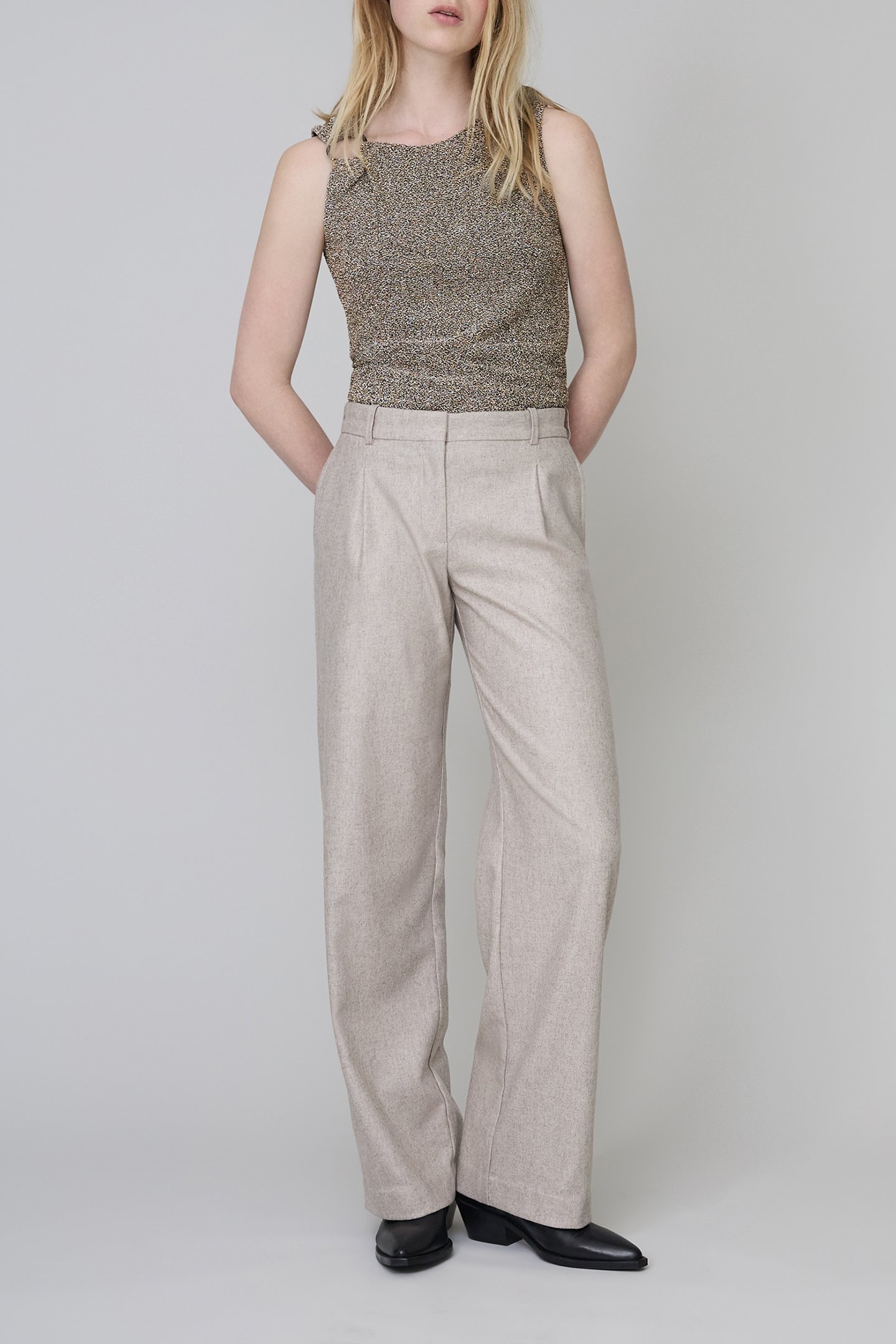 PURE EDITION-ASYMMETRICAL LUREX MESH TOP 3