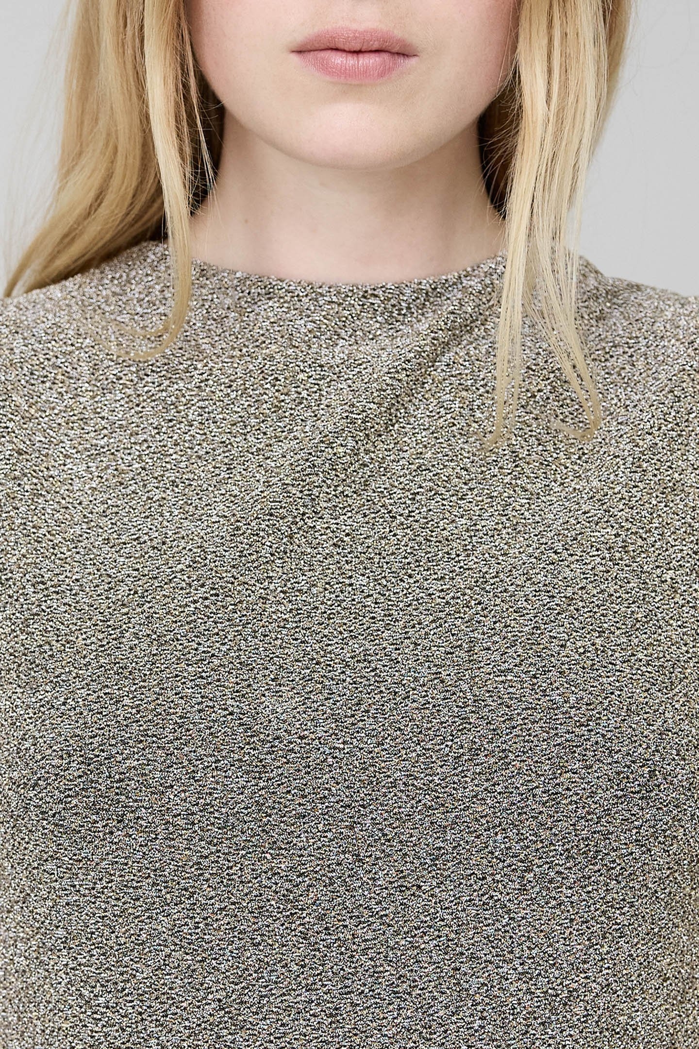 PURE EDITION-ASYMMETRICAL LUREX MESH TOP 6