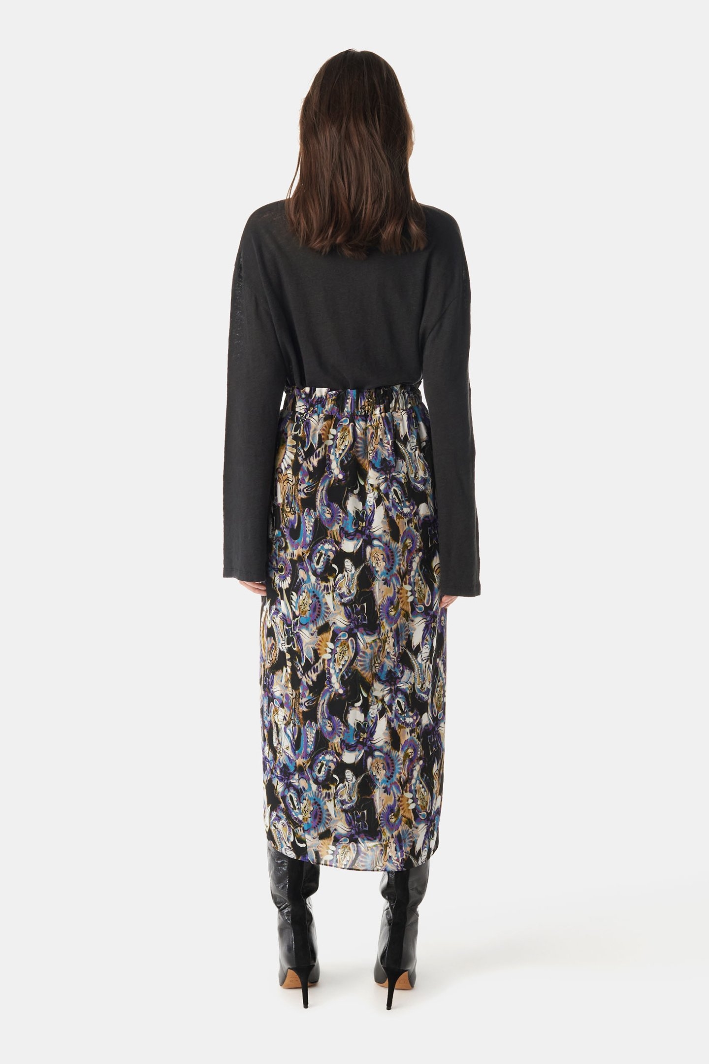 DOLA SKIRT BLACK/PURPLE 4