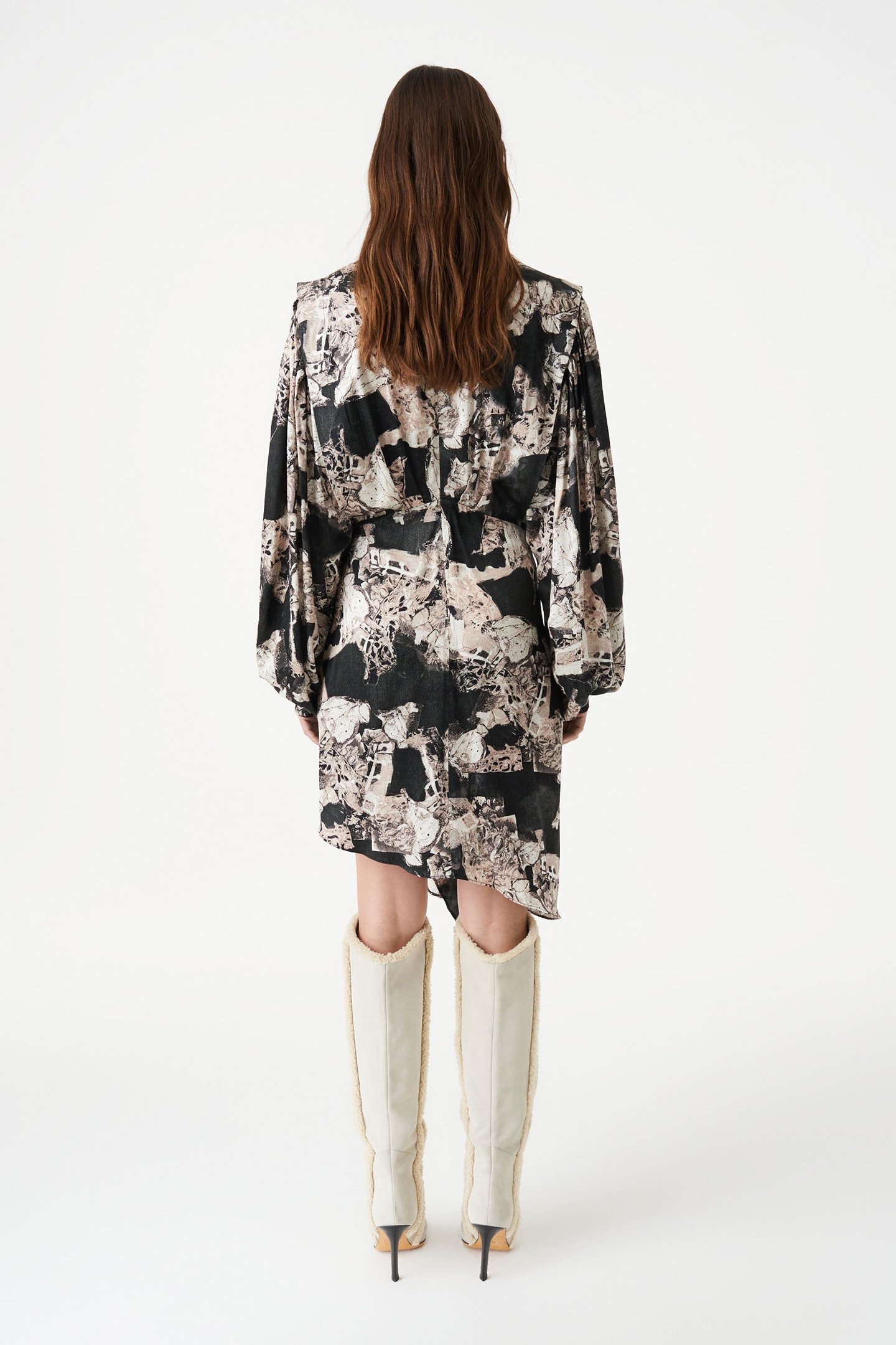 NIRVELI DRESS BLACK/BEIGE 3