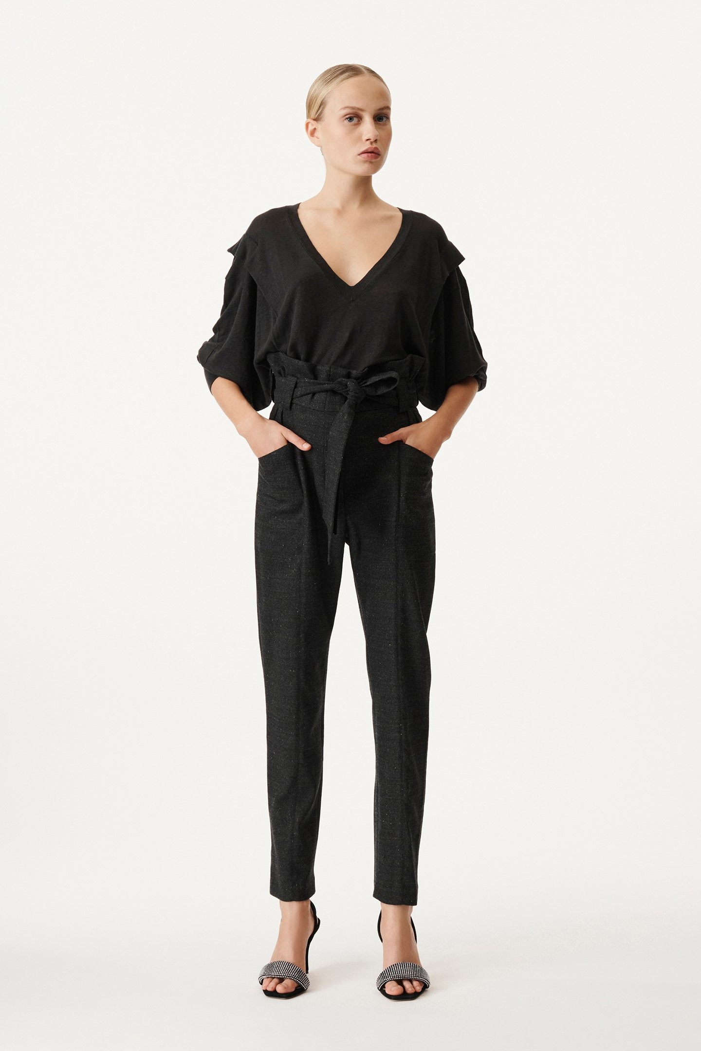 LONYA TROUSER DARK GREY/BLACK 1