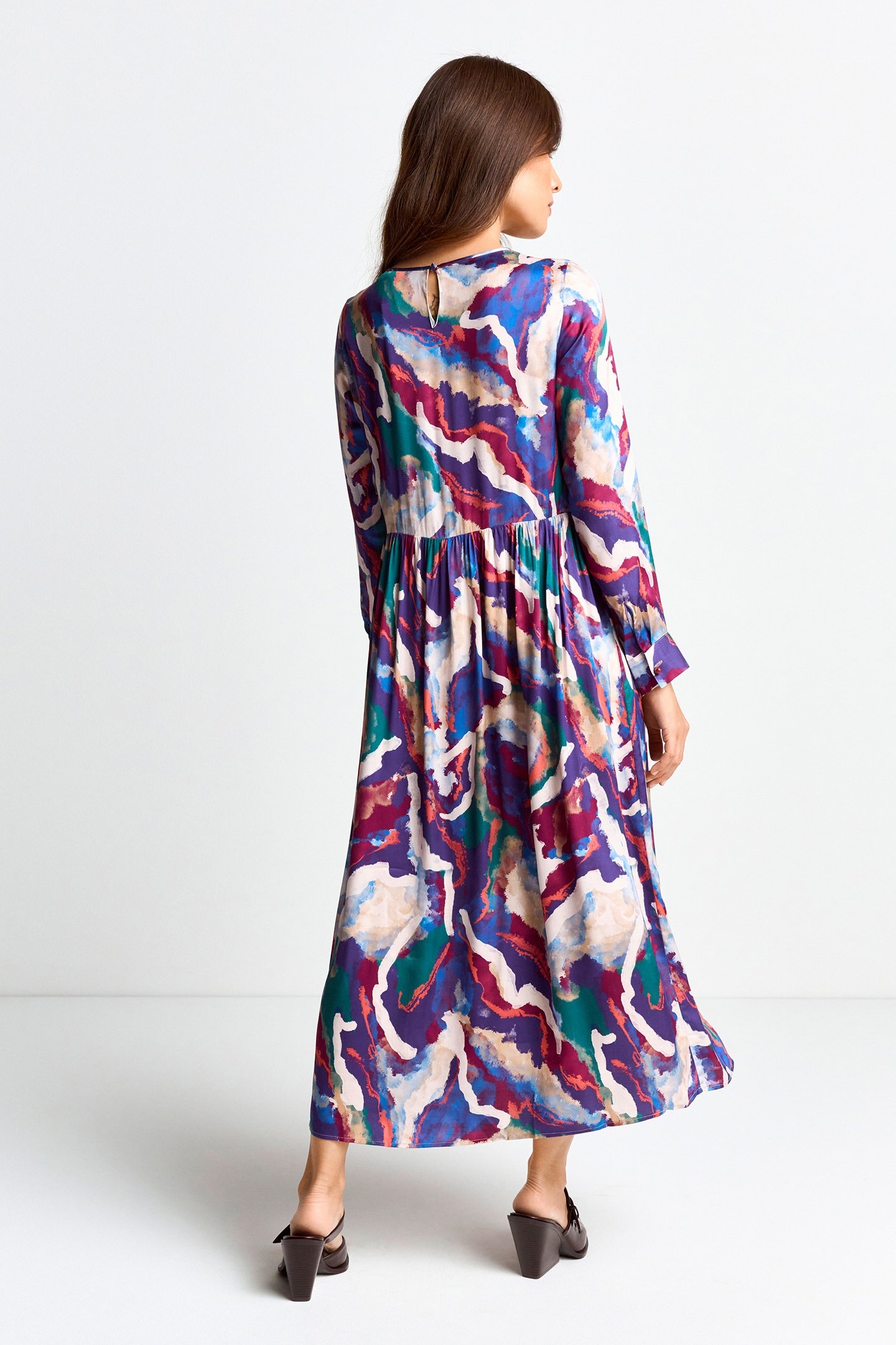PRINTED MAXI DRESS RUBY RED 2