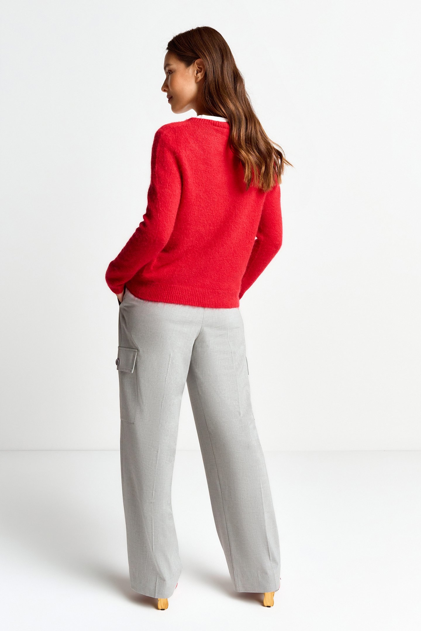 COZY CREW NECK RECYCLED POPPY RED 2