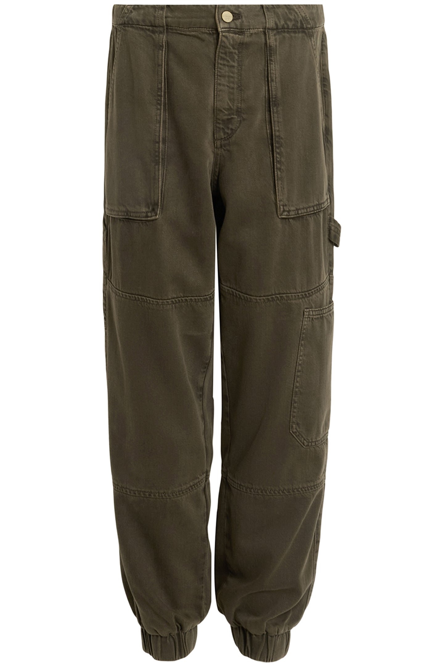 MILA DENIM TROUSER KHAKI GREEN 4