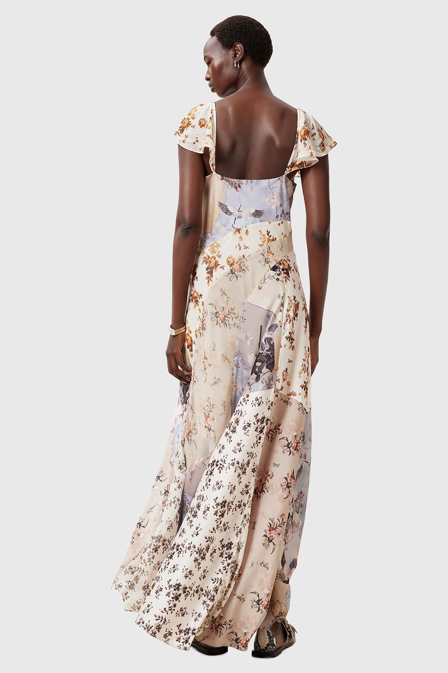 LALA DRESS ORIGIN DITSY BROWN 2