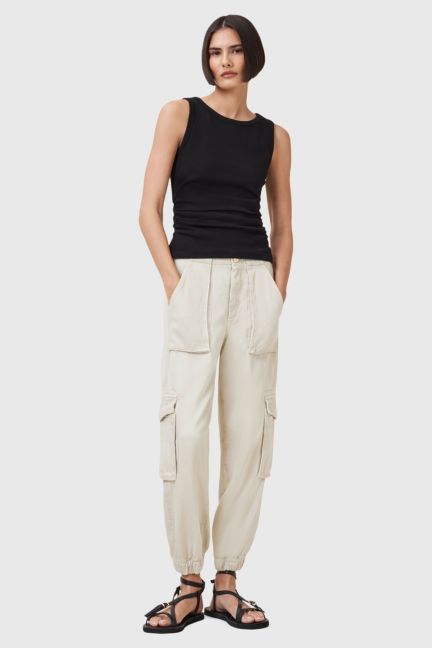 FREDA TENCEL TROUSER ECRU WHITE 3