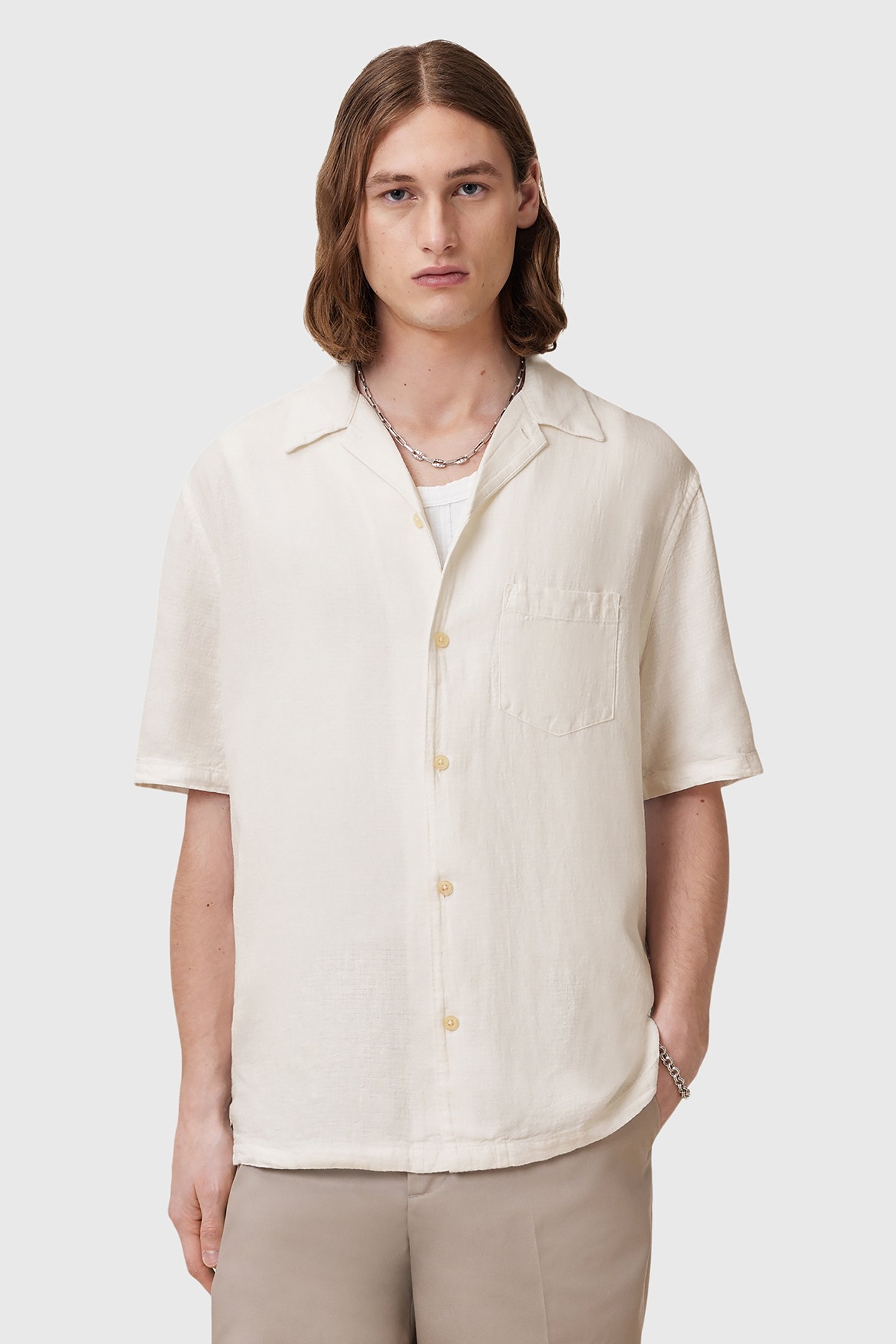 VEDA SS SHIRT OFF WHITE 1