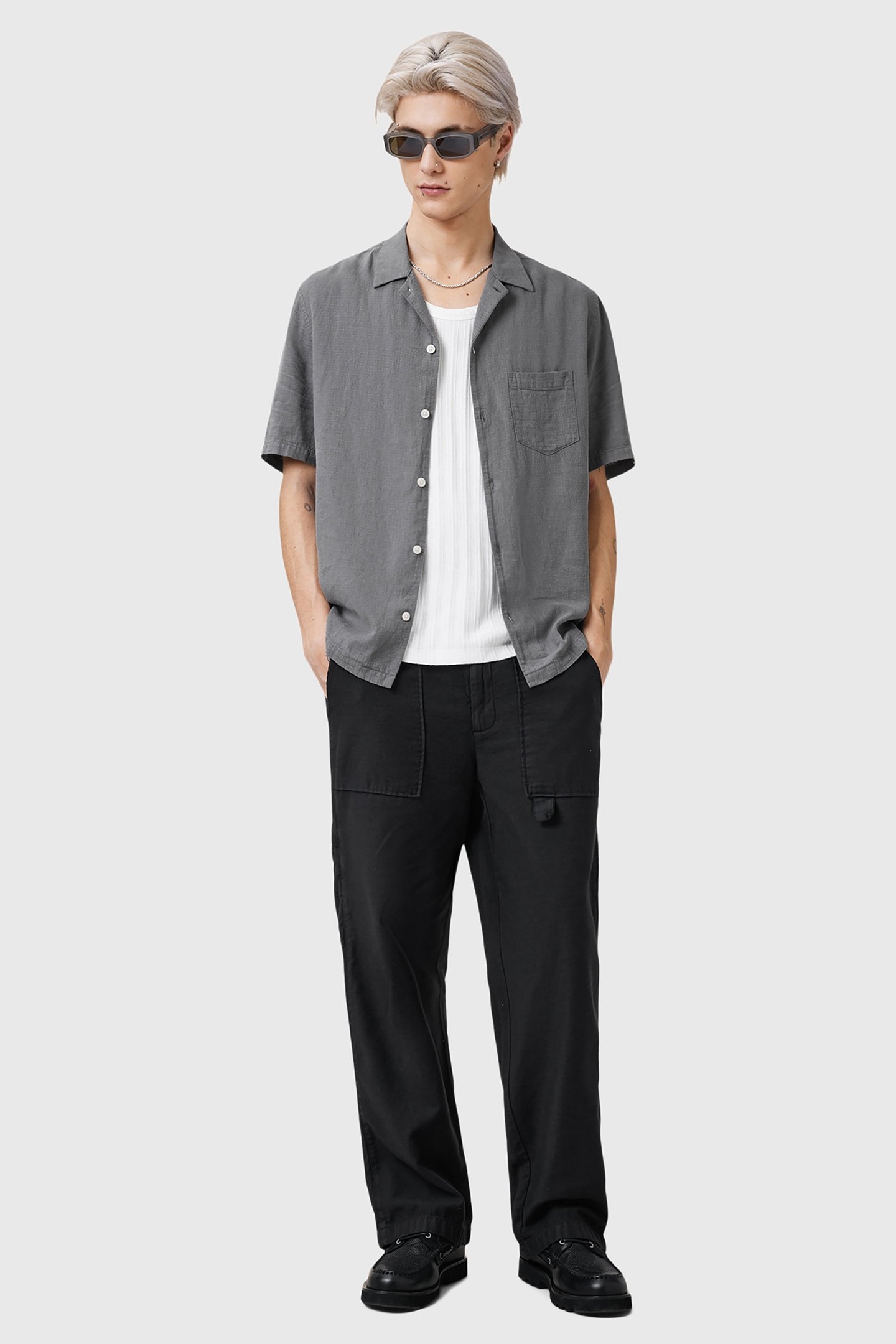 VEDA SS SHIRT PILLAR GREY 3