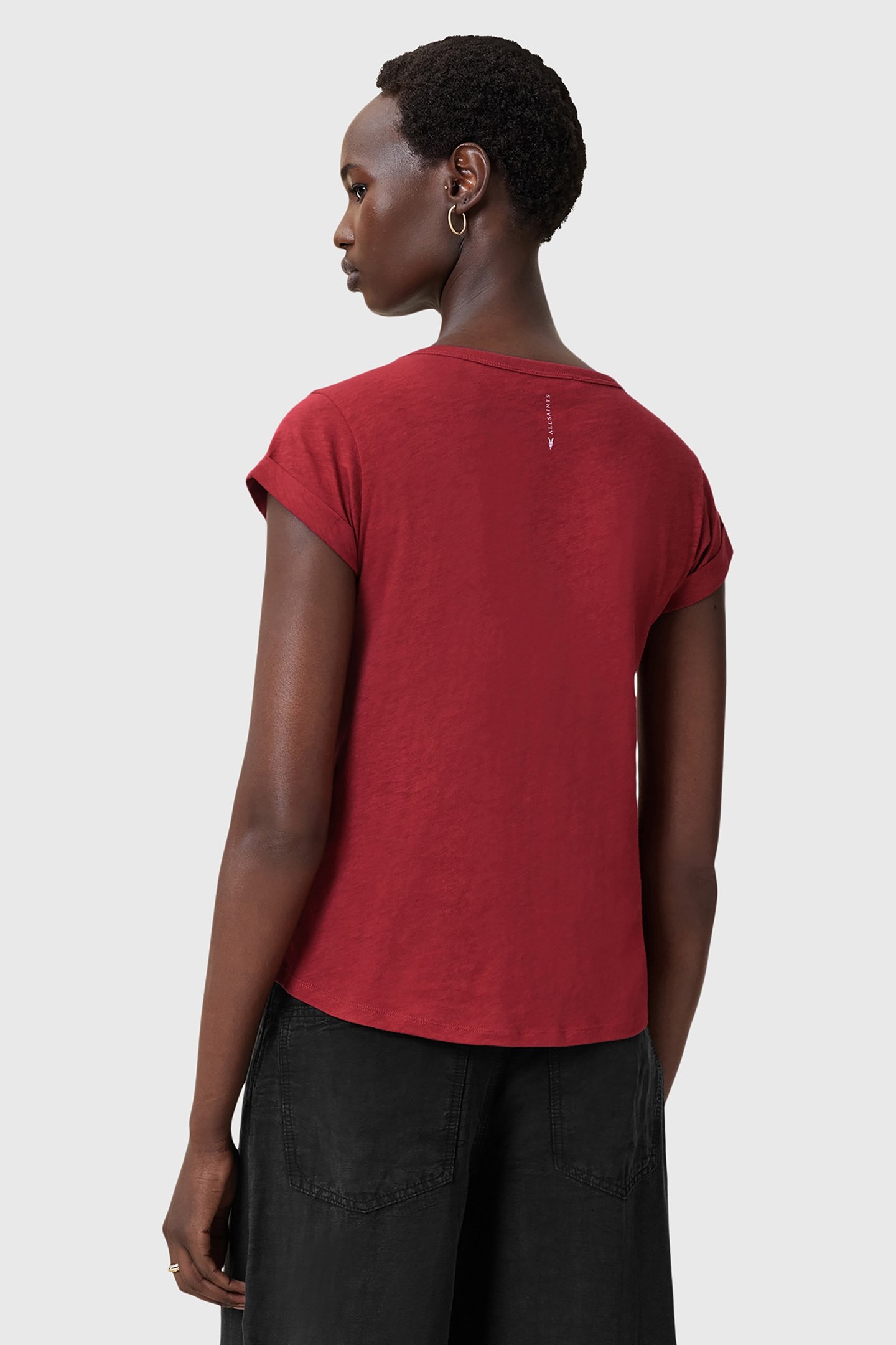 ANNA V TEE BURNT BRICK RED 2