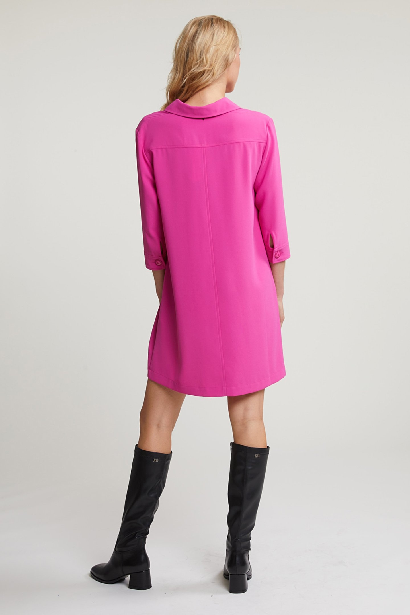 FUCHSIA DRESS 34 SLEEVES PURPLE 2