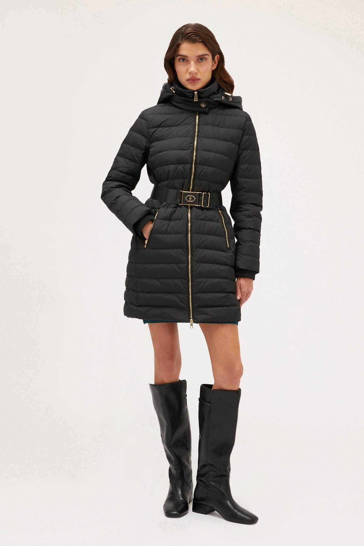 PADDED JACKET WITH HOOD BLACK 2