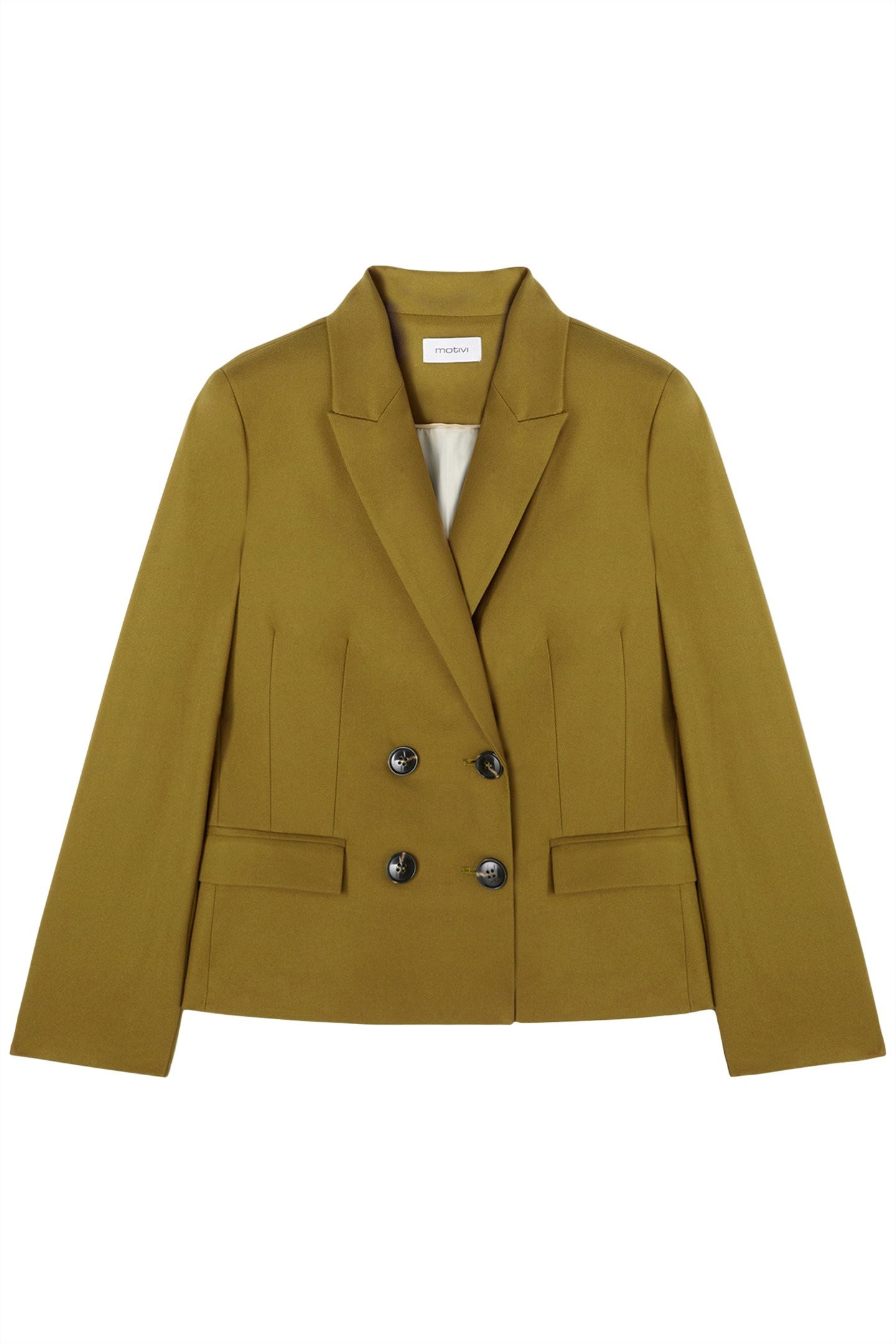 POLYVISCOSE DOUBLE-BREASTED JACKET LIGHT GREEN 3