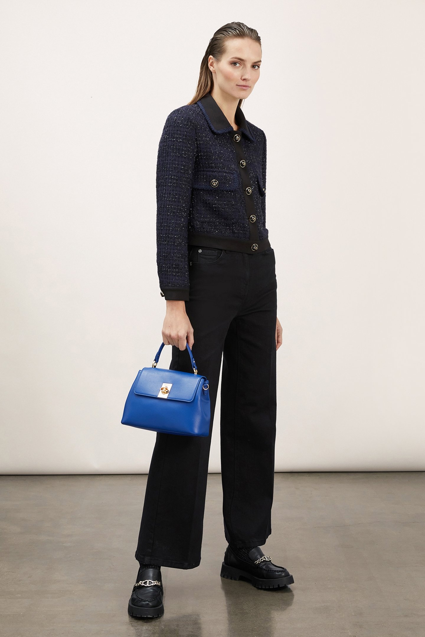 TWEED JACKET WITH COLLAR BLUE 4