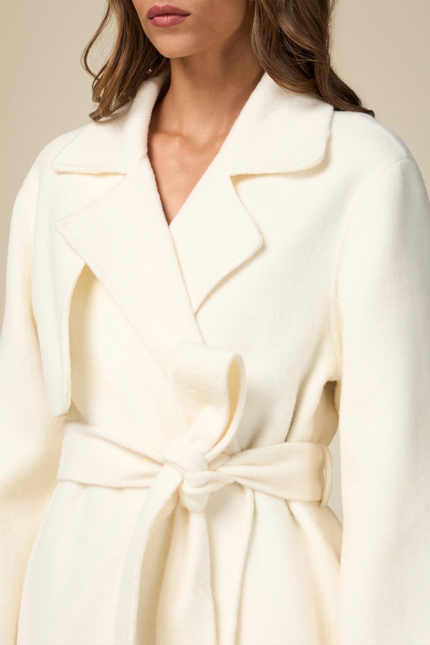 LONG WOOL BLEND COAT WHITE 4