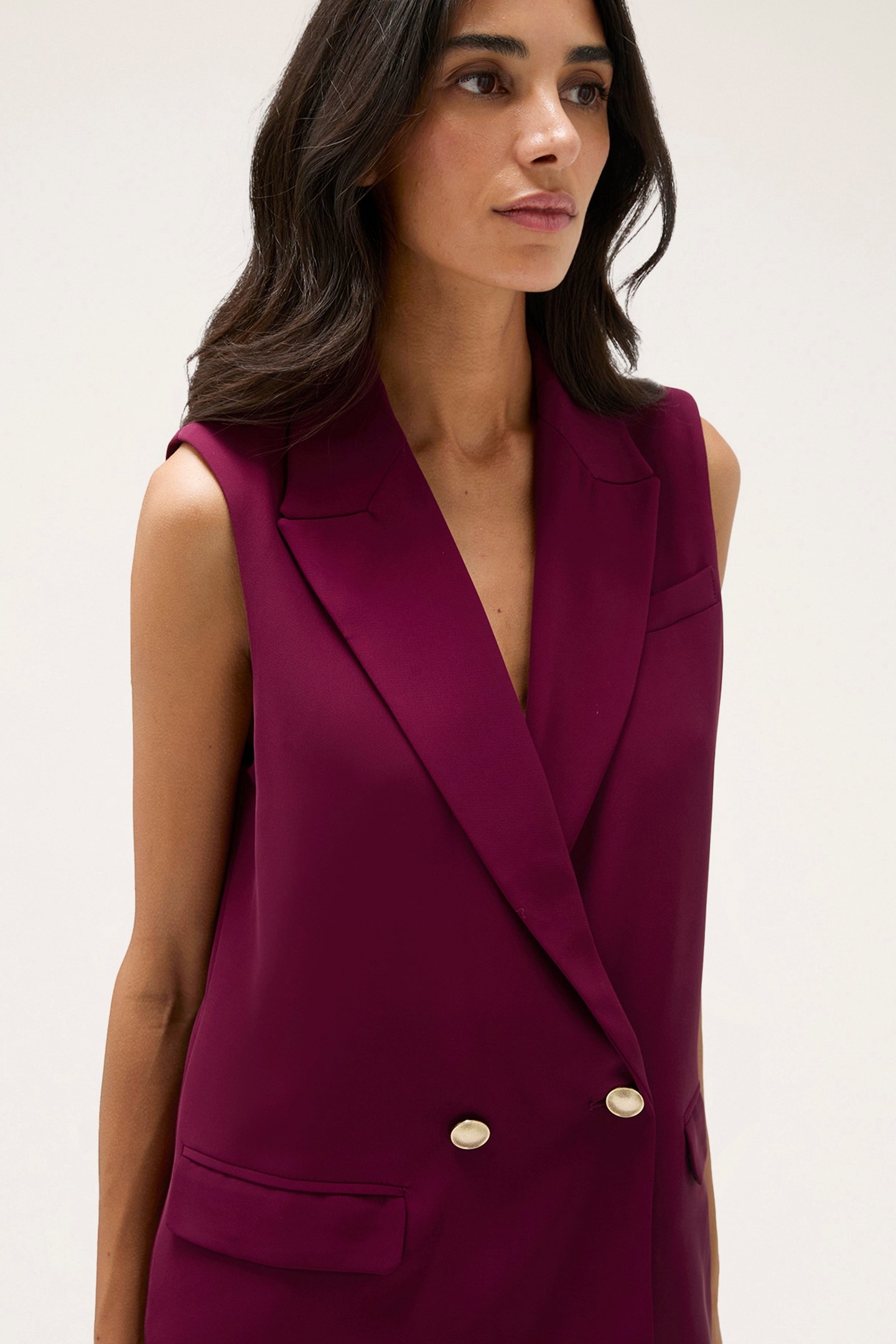 LONG CADY WAISTCOAT BORDEAUX 5