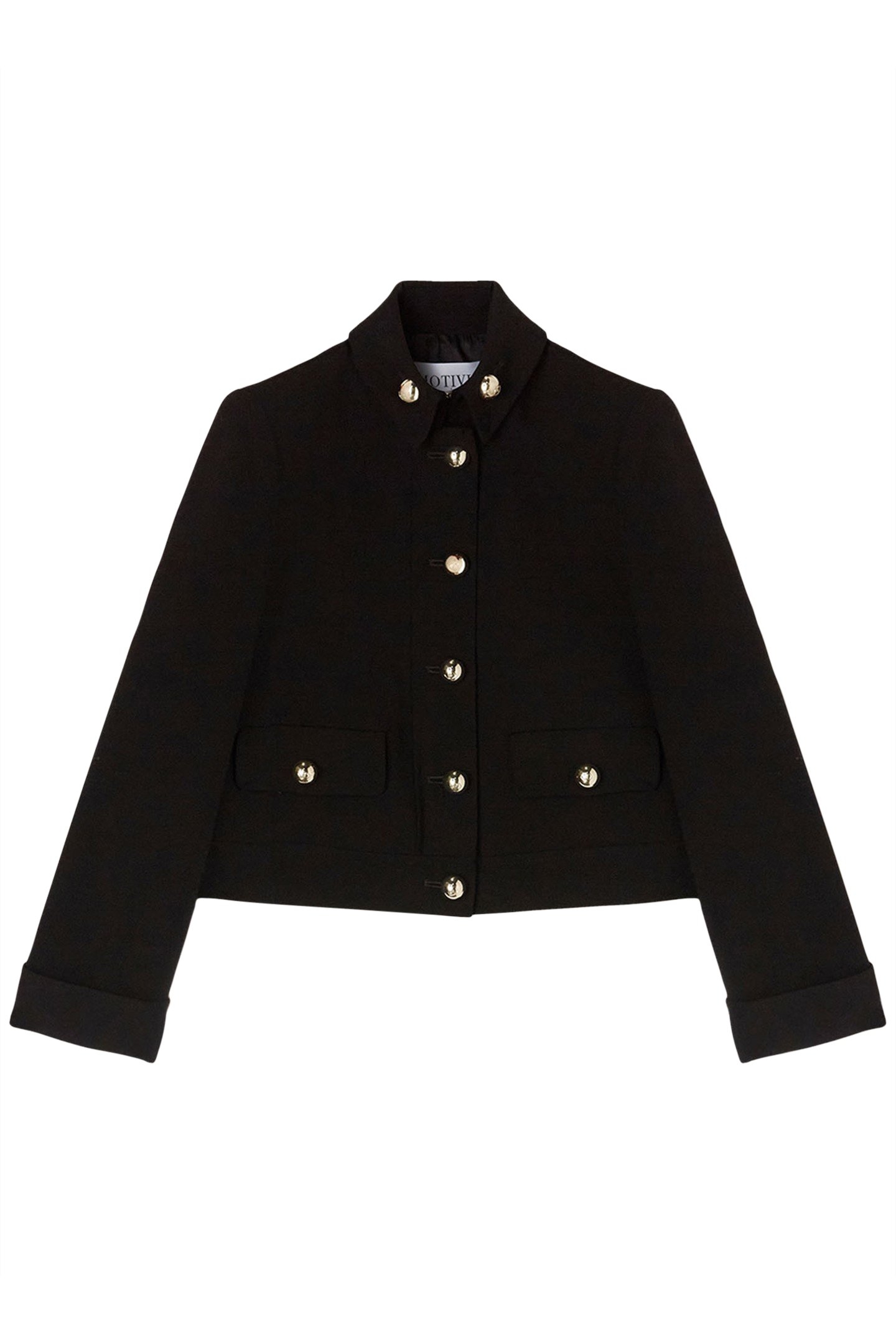 SHORT SINGLE BREASTED JACKET BLACK 4