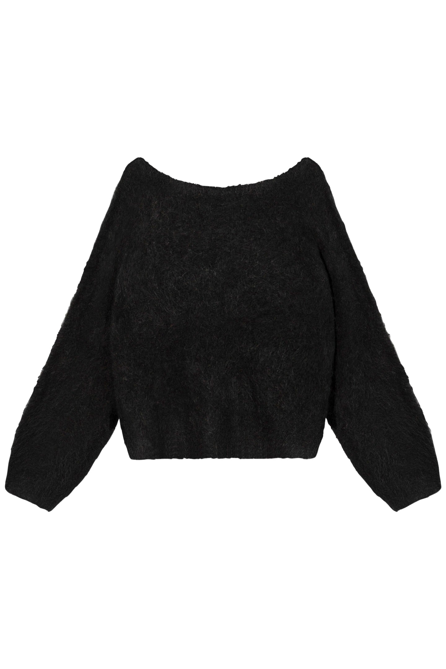 CROPPED V-NECK SWEATER KNIT BLACK 5