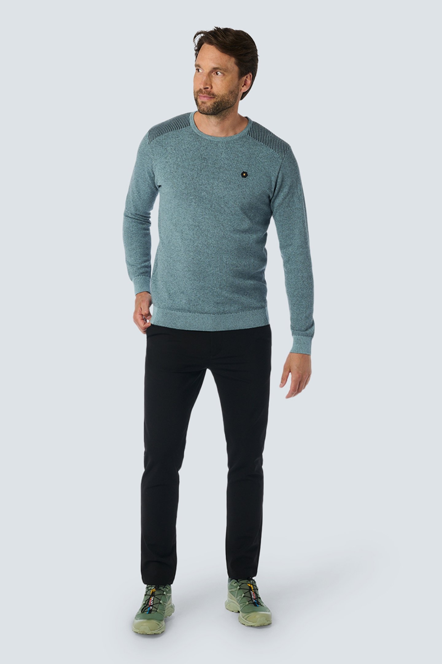 PULLOVER CREWNECK 2 COLOURED JACQUARD CLOUD 3