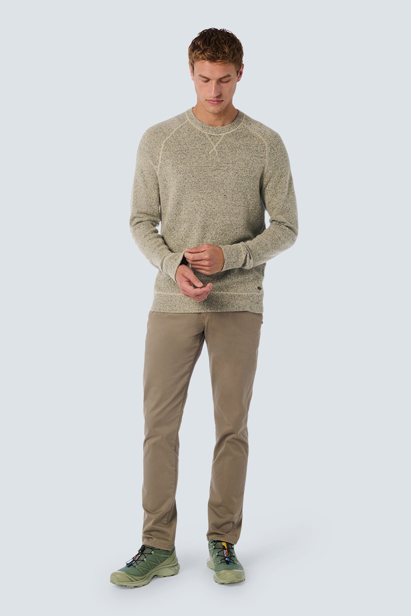 PULLOVER CREWNECK MELANGE WITH WOOL CEMENT 3