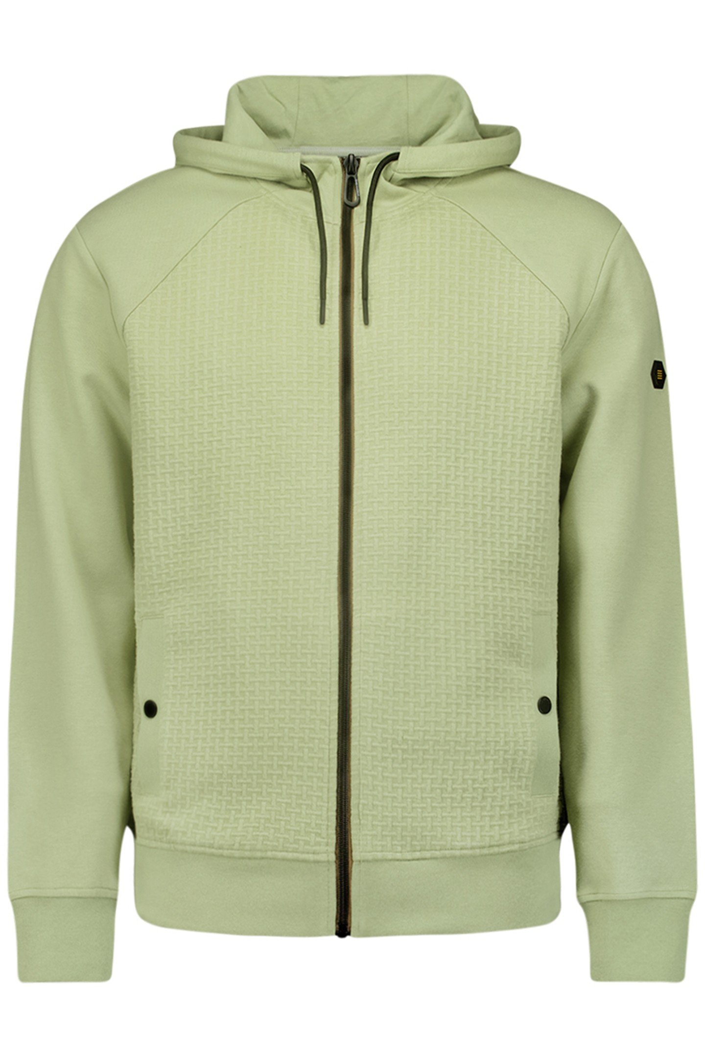 SWEATER HOODED FULL ZIPPER DOUBLE LAYER JACQUARD STRETCH SMO 4